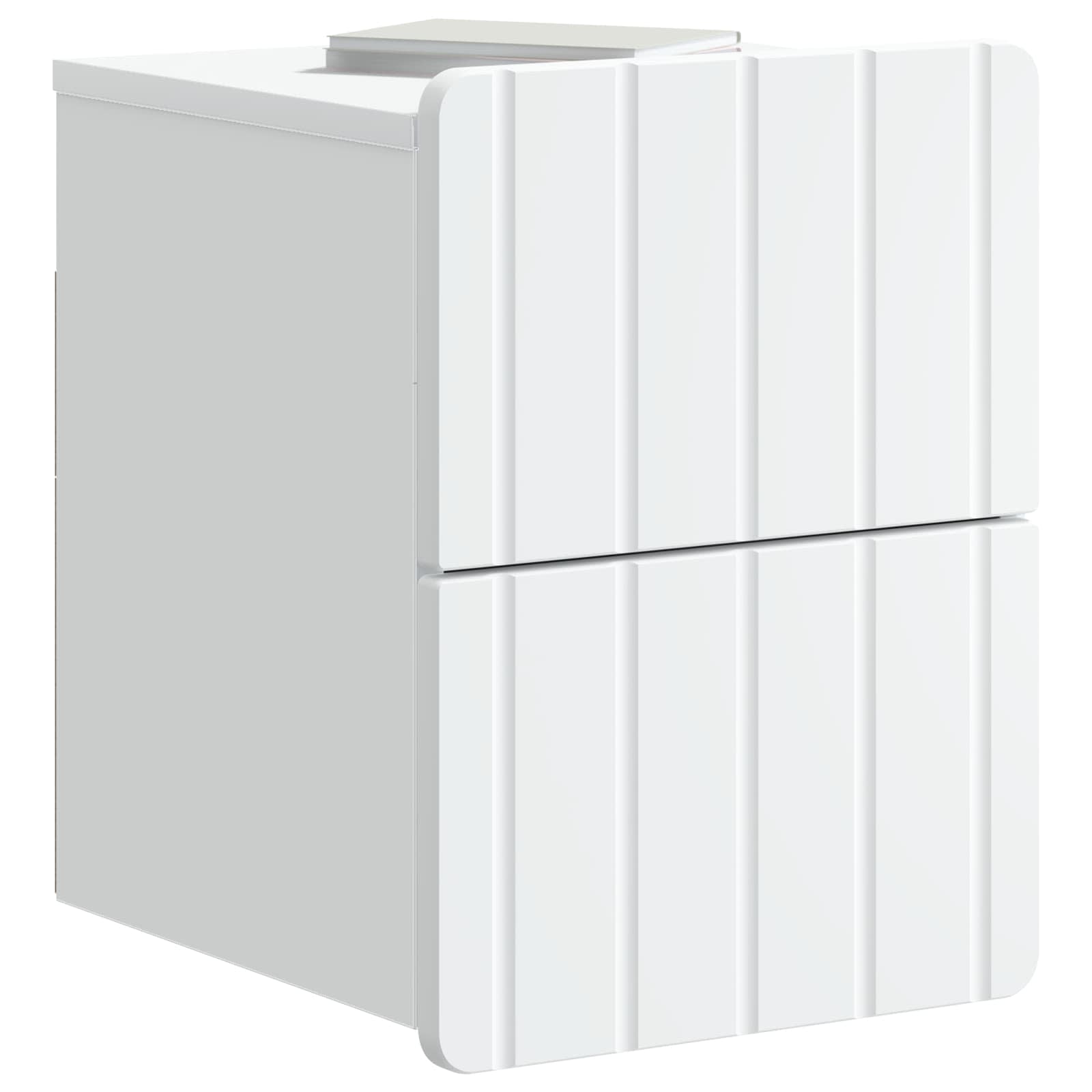 vidaXL Wandbeugel Bedkast 2 pcs Wit 33 x 34,5 x 43 cm Bewerkt hout
