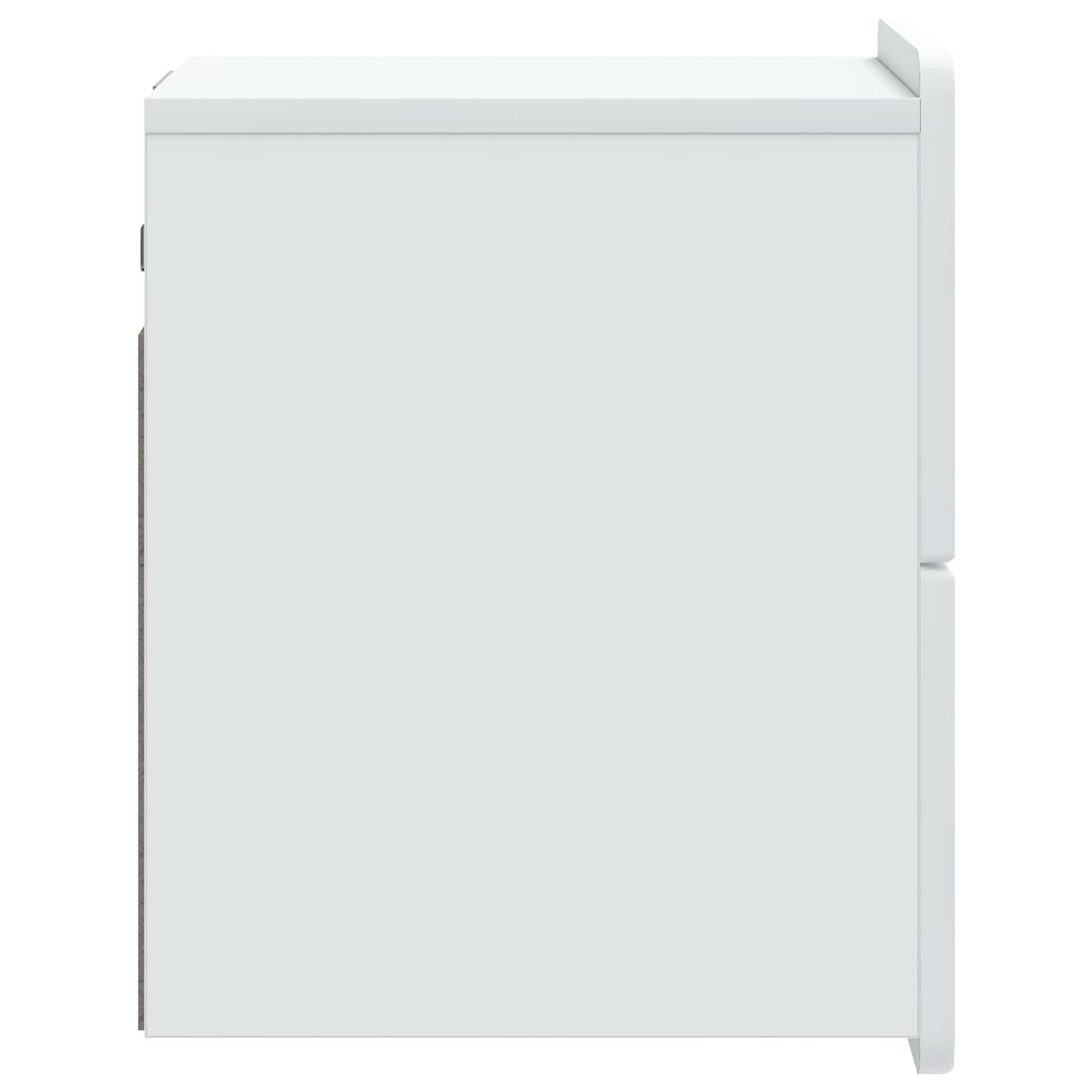 vidaXL Wandbeugel Bedkast 2 pcs Wit 33 x 34,5 x 43 cm Bewerkt hout