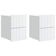 vidaXL Wandbeugel Bedkast 2 pcs Wit 33 x 34,5 x 43 cm Bewerkt hout