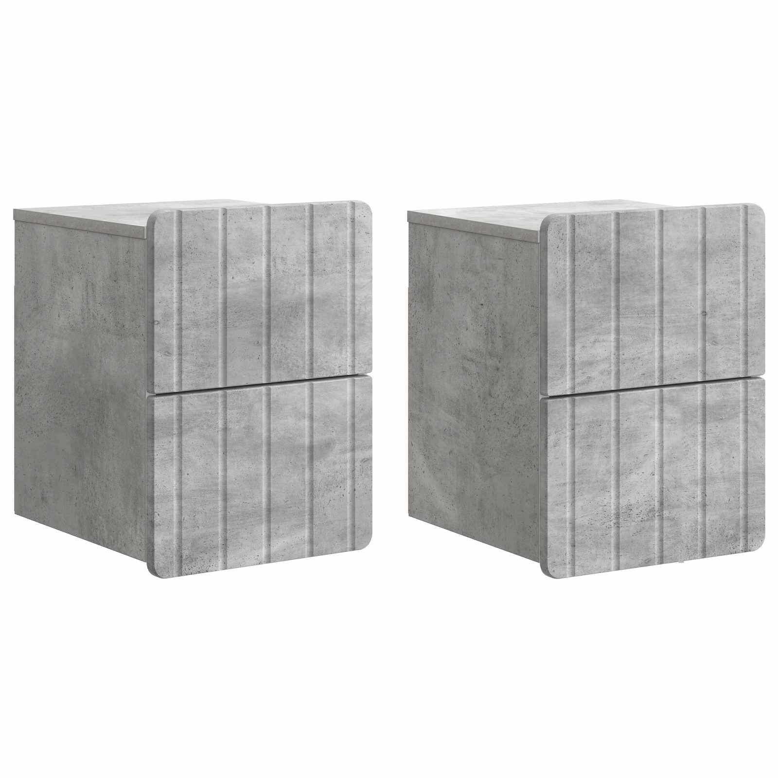 vidaXL Wandbeugel Bedkast 2 pcs Wit 33 x 34,5 x 43 cm Bewerkt hout
