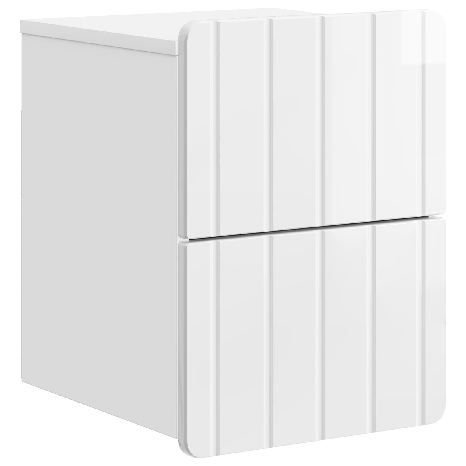 vidaXL Wandbeugel Bedkast 2 pcs Wit 33 x 34,5 x 43 cm Bewerkt hout