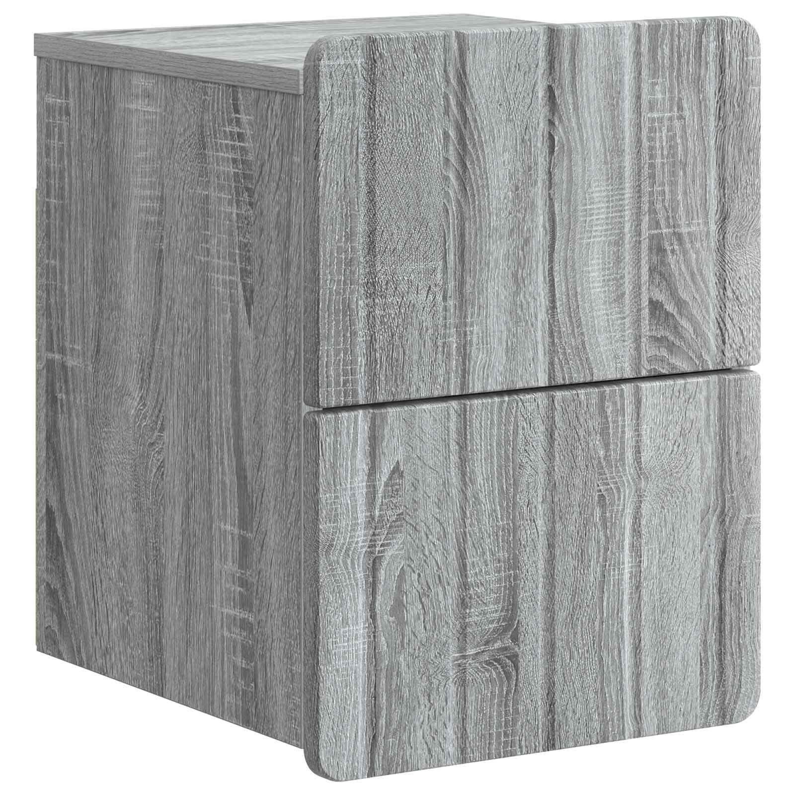 vidaXL Wandbeugel Bedkast 2 pcs Wit 33 x 34,5 x 43 cm Bewerkt hout