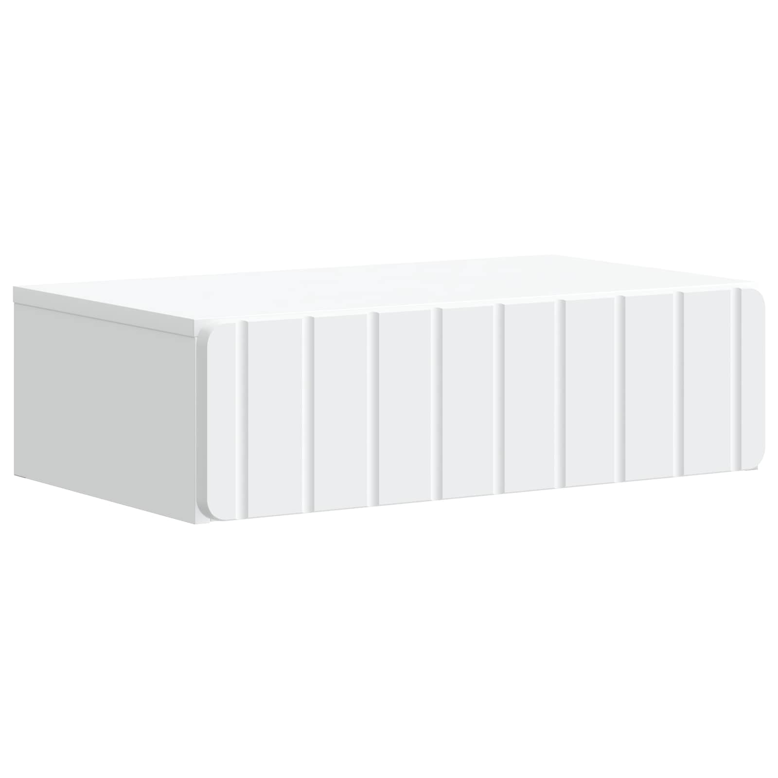 vidaXL Wandmontage Zijtafel Zwart 59 x 34,5 x 17 cm Bewerkt hout