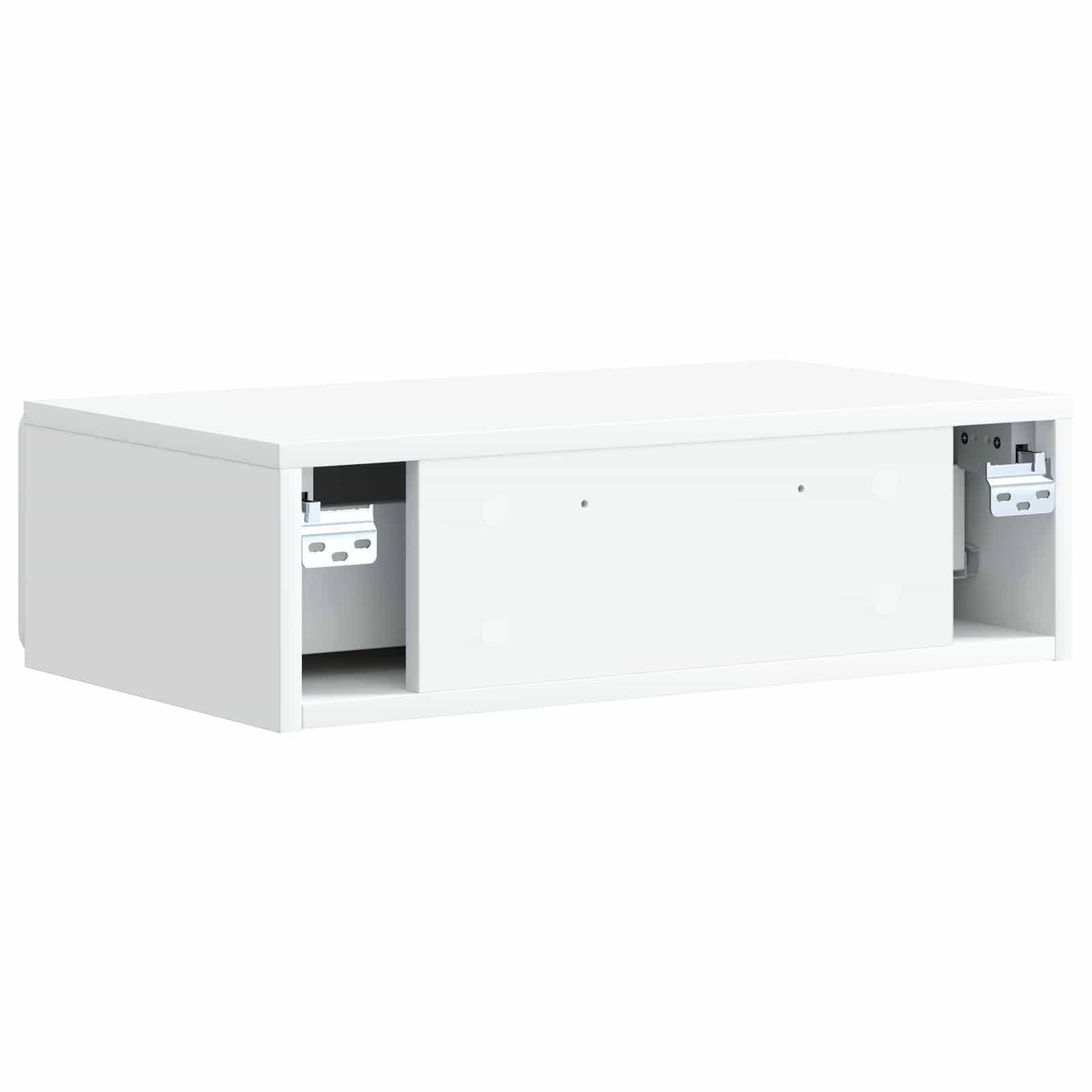 vidaXL Wandmontage Zijtafel Zwart 59 x 34,5 x 17 cm Bewerkt hout