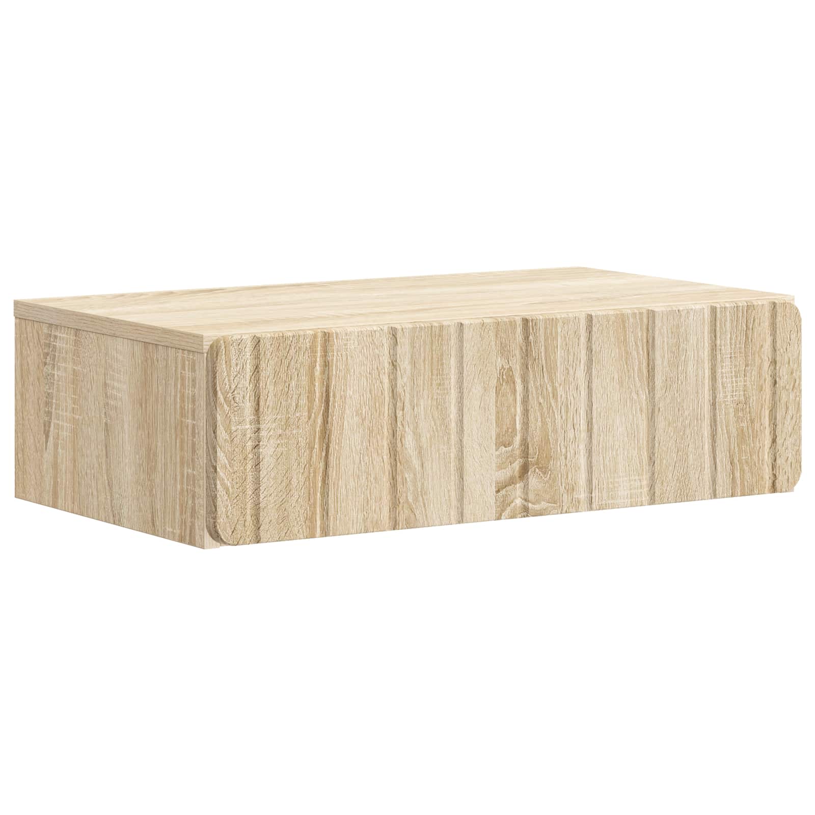 vidaXL Wandmontage Zijtafel Zwart 59 x 34,5 x 17 cm Bewerkt hout