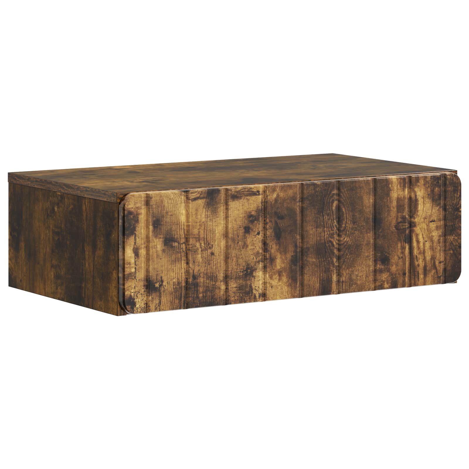vidaXL Wandmontage Zijtafel Zwart 59 x 34,5 x 17 cm Bewerkt hout