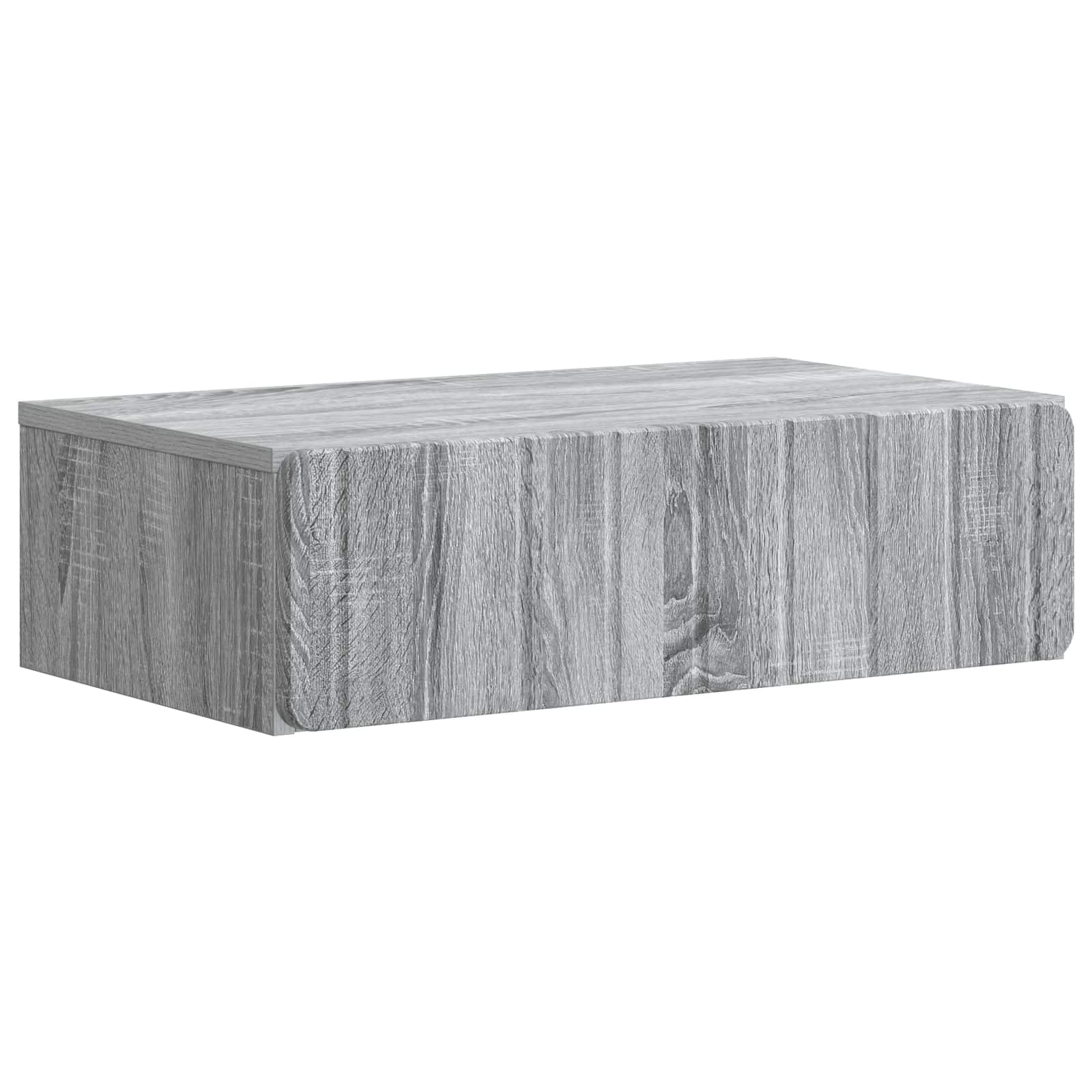 vidaXL Wandmontage Zijtafel Zwart 59 x 34,5 x 17 cm Bewerkt hout