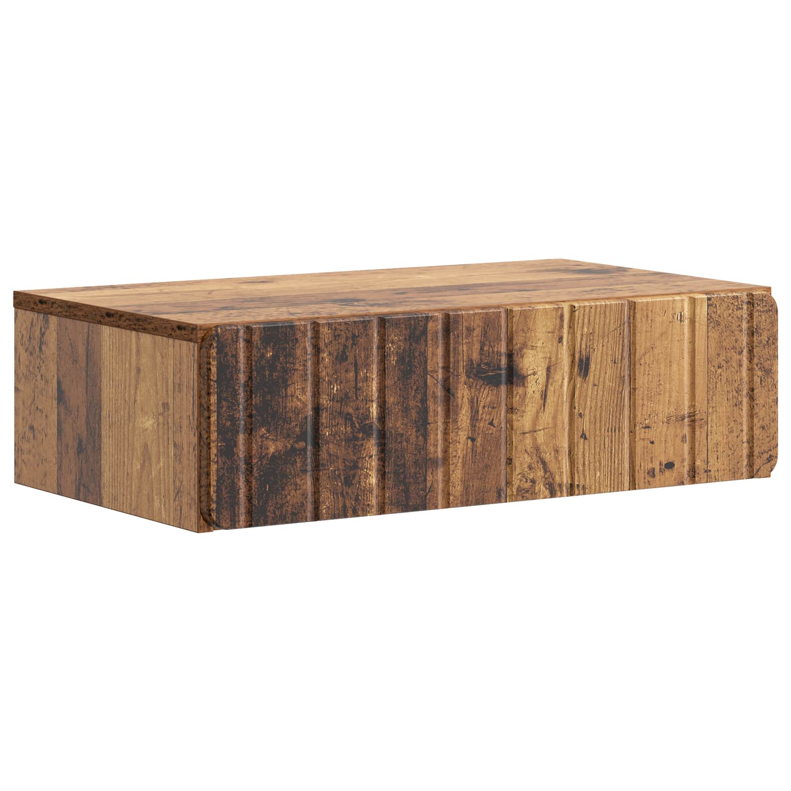 vidaXL Wandmontage Zijtafel Zwart 59 x 34,5 x 17 cm Bewerkt hout