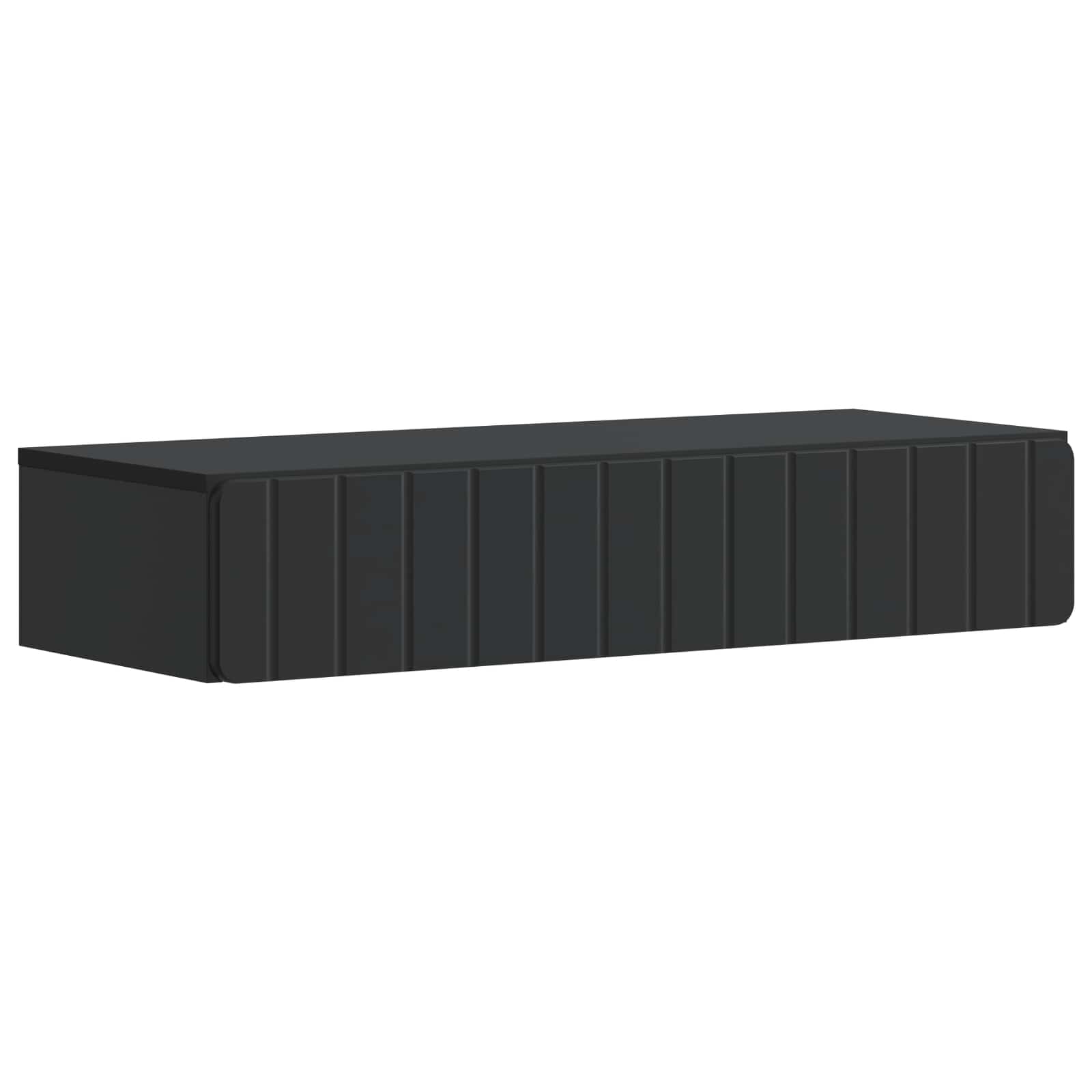vidaXL Wandmontage Zijtafel Zwart 59 x 34,5 x 17 cm Bewerkt hout