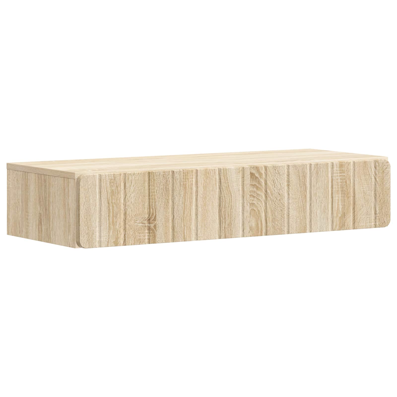 vidaXL Wandmontage Zijtafel Zwart 59 x 34,5 x 17 cm Bewerkt hout