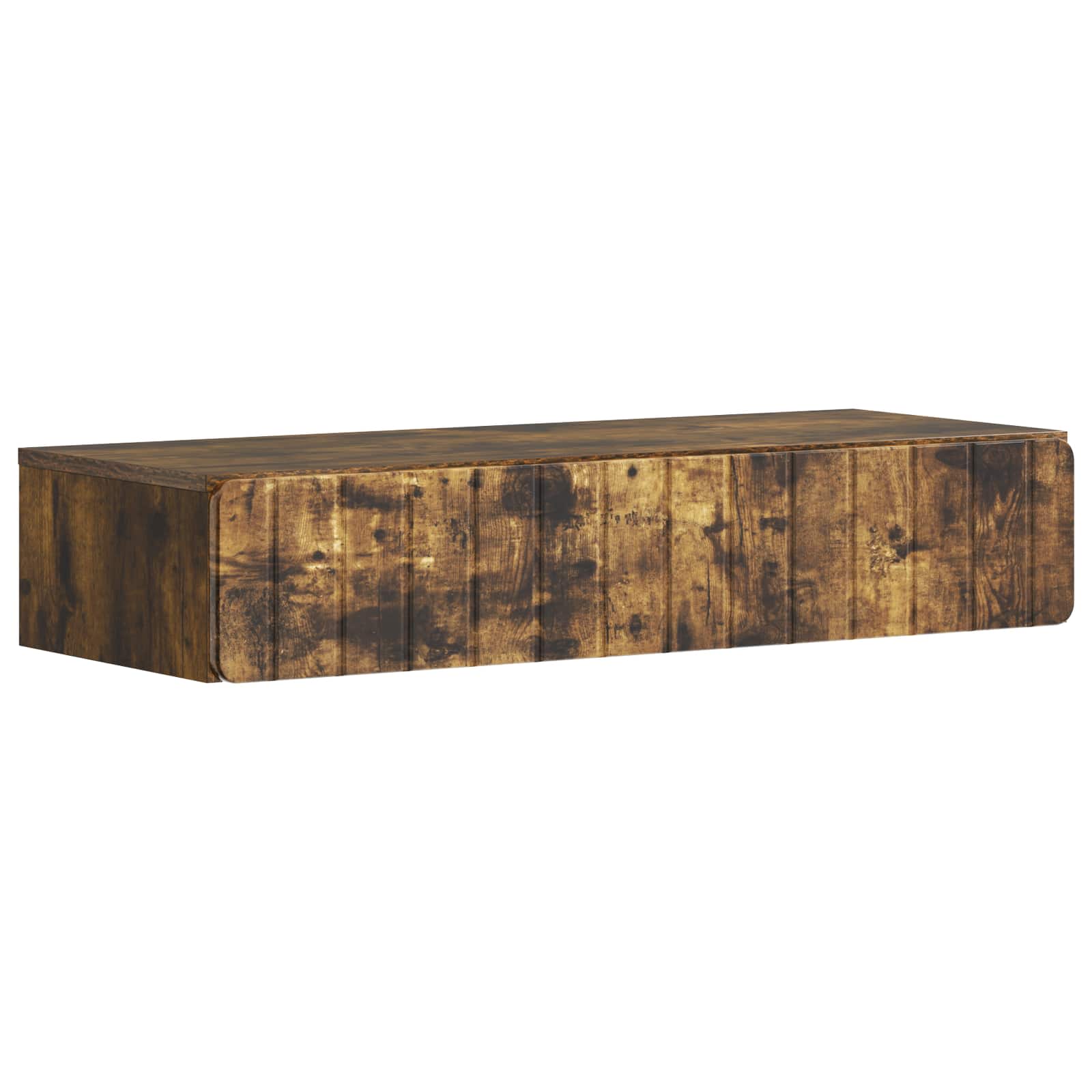 vidaXL Wandmontage Zijtafel Zwart 59 x 34,5 x 17 cm Bewerkt hout