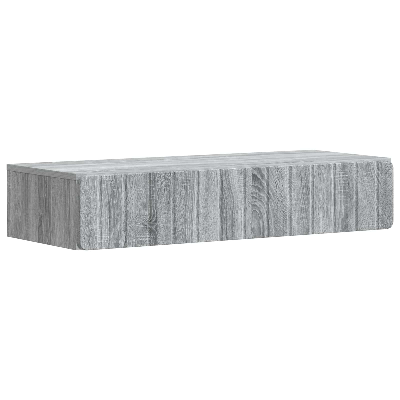 vidaXL Wandmontage Zijtafel Zwart 59 x 34,5 x 17 cm Bewerkt hout