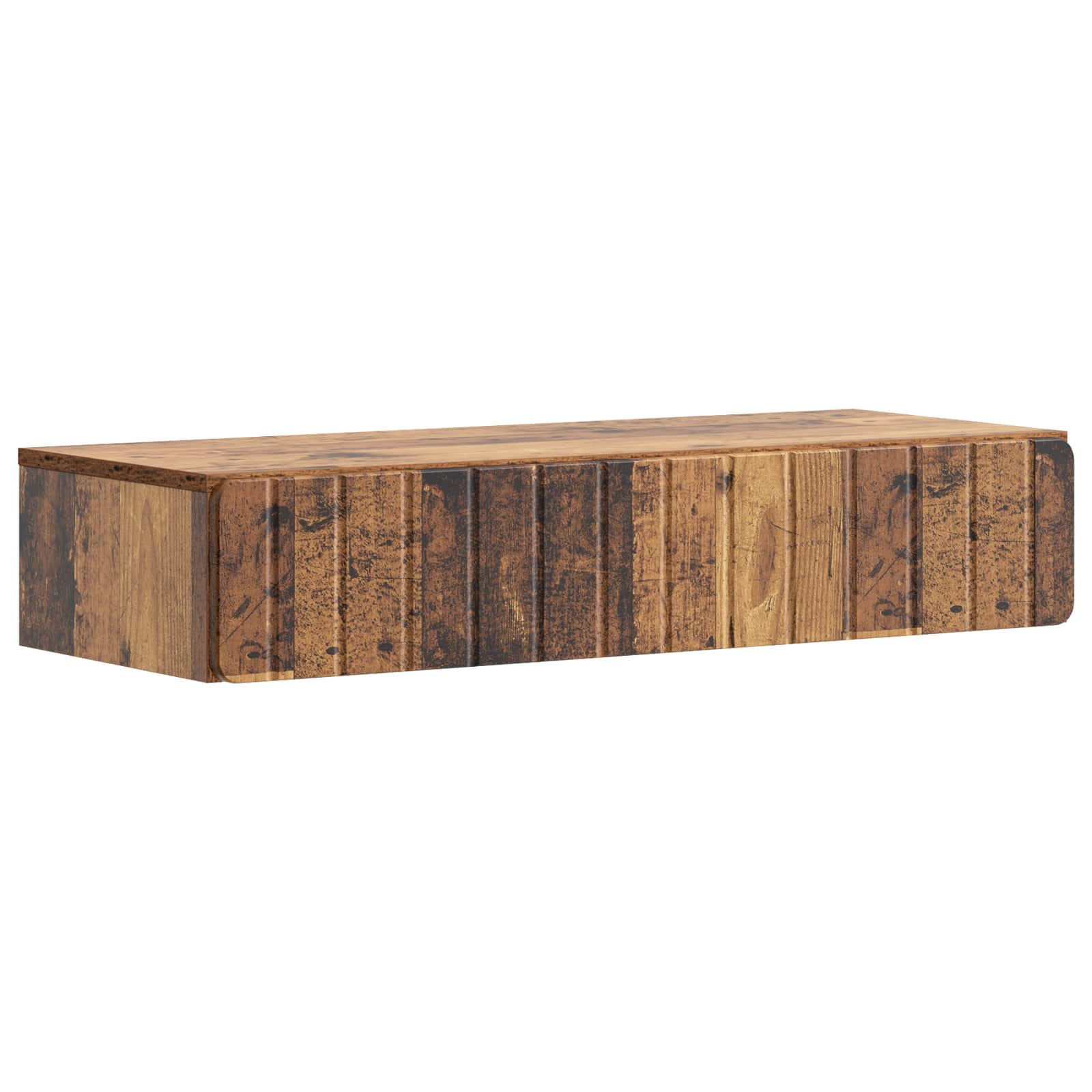 vidaXL Wandmontage Zijtafel Zwart 59 x 34,5 x 17 cm Bewerkt hout