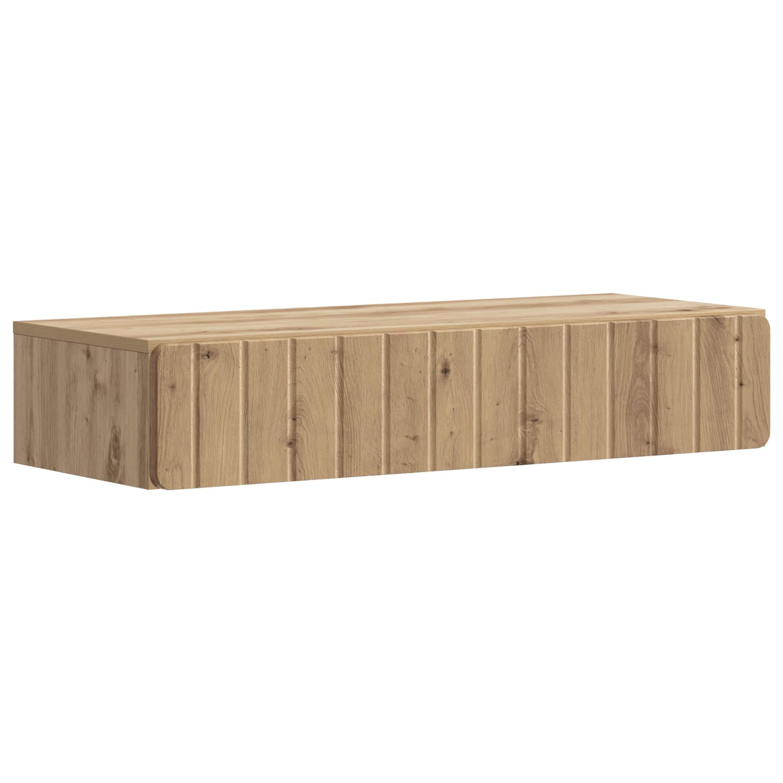 vidaXL Wandmontage Zijtafel Zwart 59 x 34,5 x 17 cm Bewerkt hout