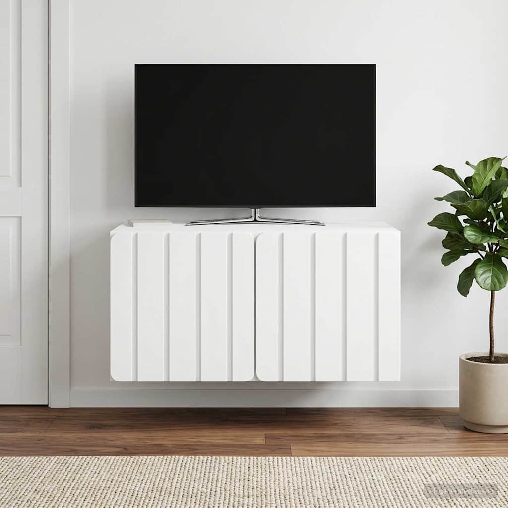 vidaXL Wandbeugel TV-kast Zwart 59,5 x 41 x 30 cm Bewerkt hout