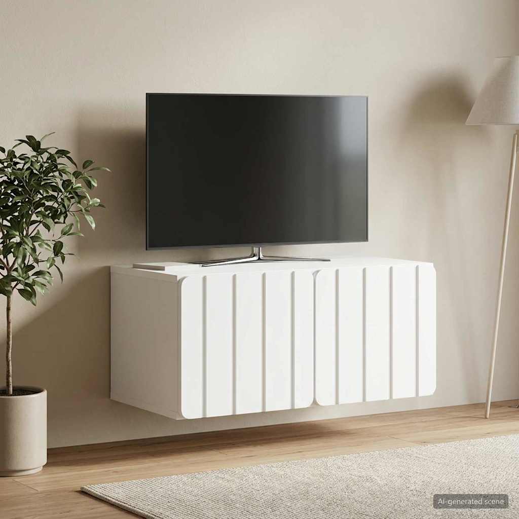 vidaXL Wandbeugel TV-kast Zwart 59,5 x 41 x 30 cm Bewerkt hout