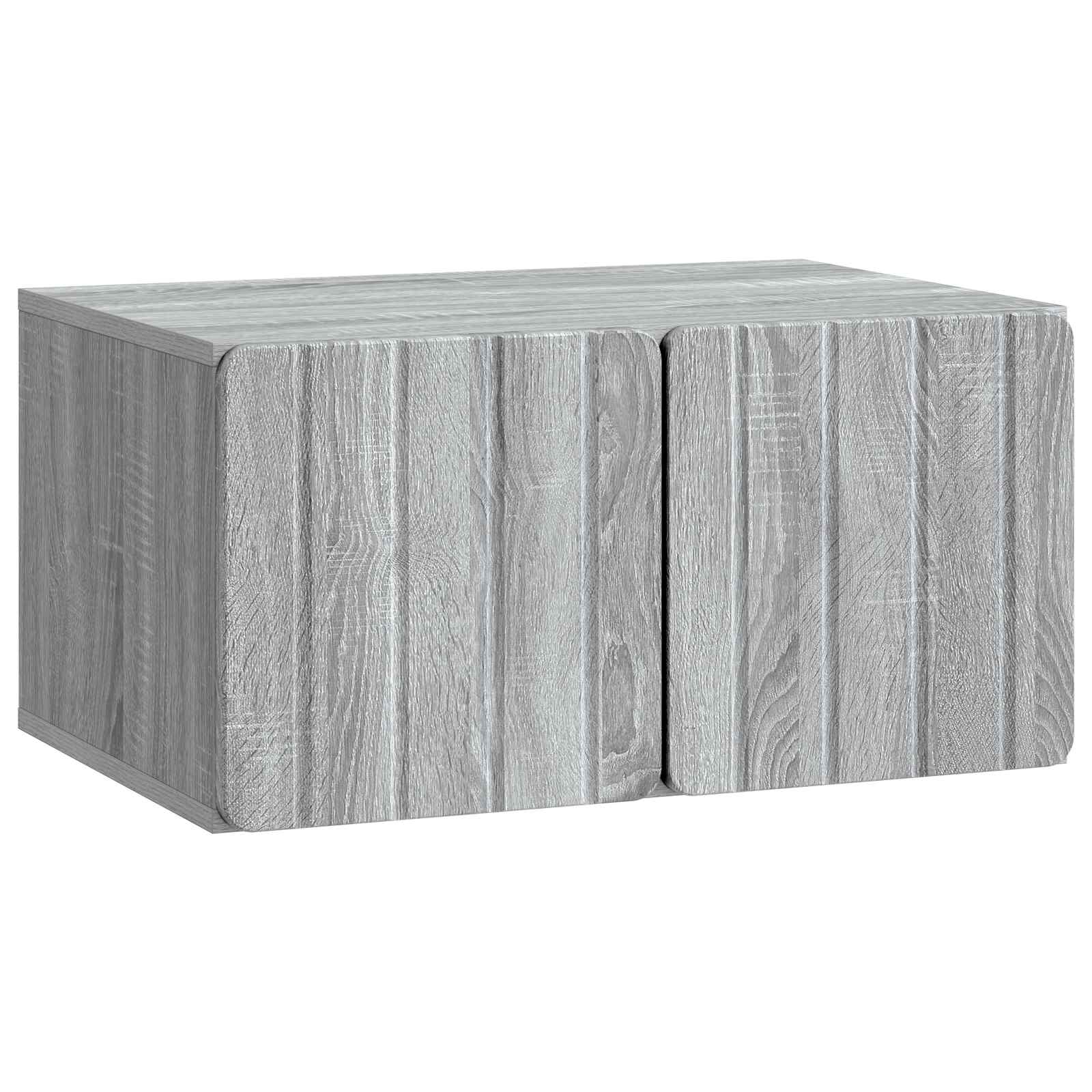 vidaXL Wandbeugel TV-kast Zwart 59,5 x 41 x 30 cm Bewerkt hout
