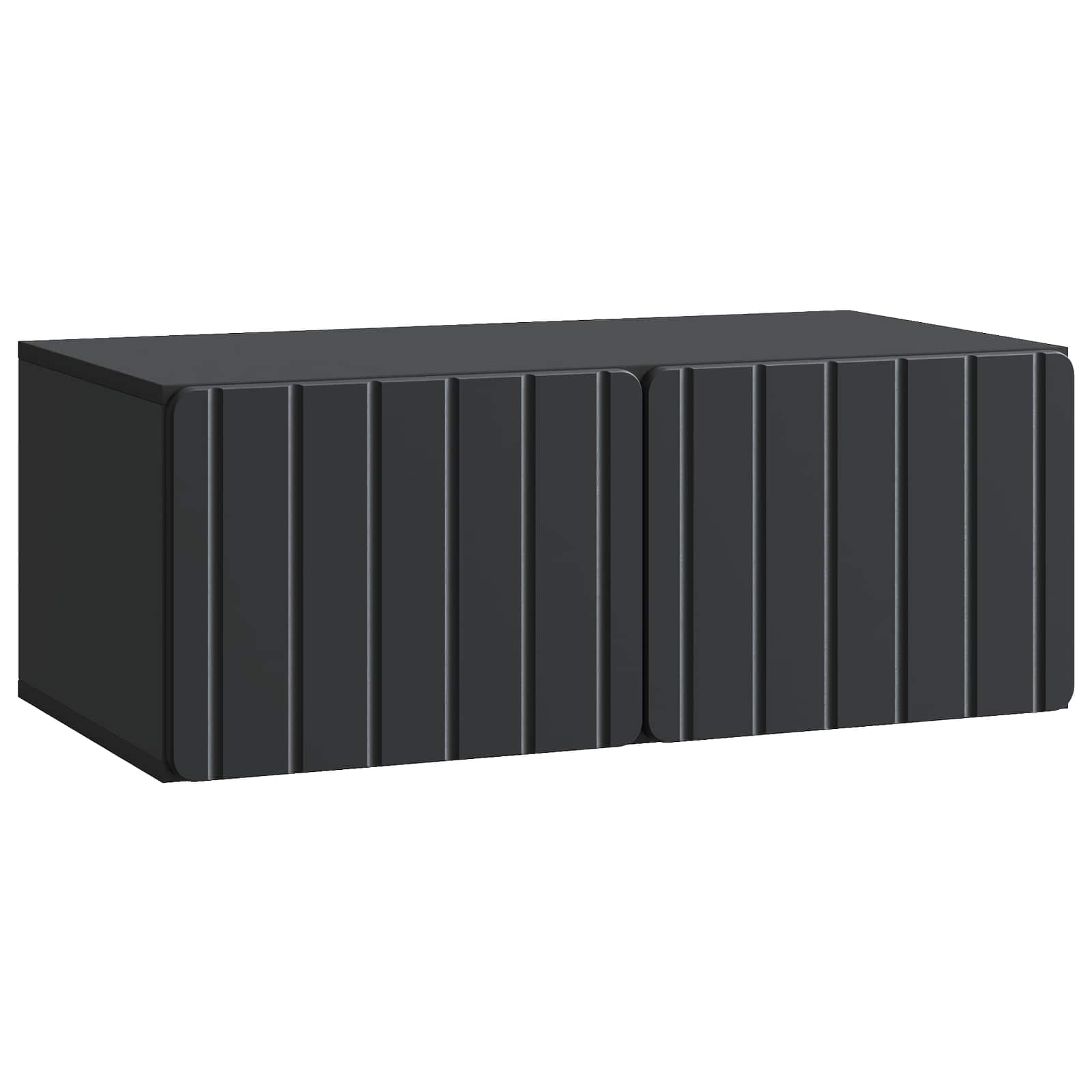 vidaXL Wandbeugel TV-kast Zwart 59,5 x 41 x 30 cm Bewerkt hout