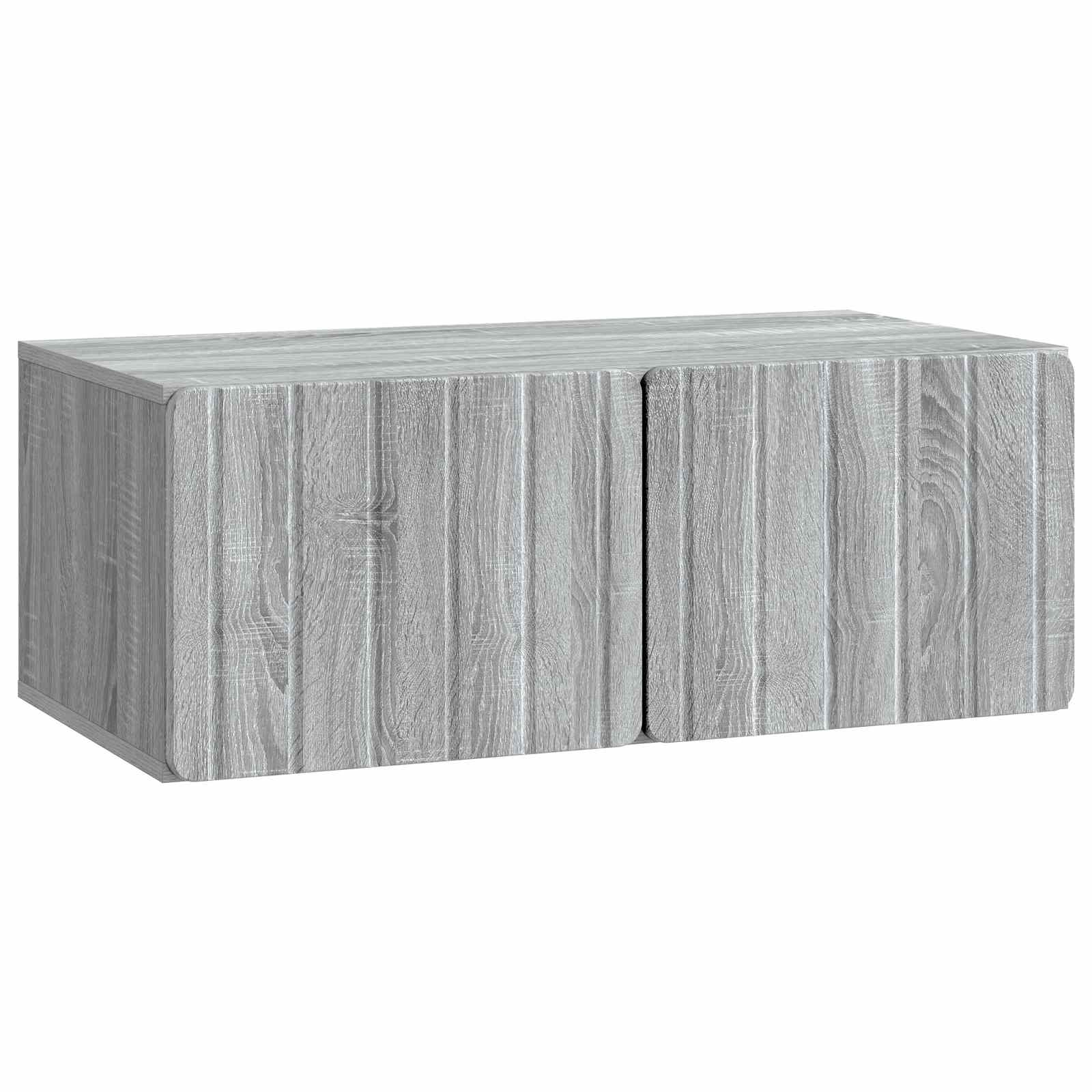 vidaXL Wandbeugel TV-kast Zwart 59,5 x 41 x 30 cm Bewerkt hout