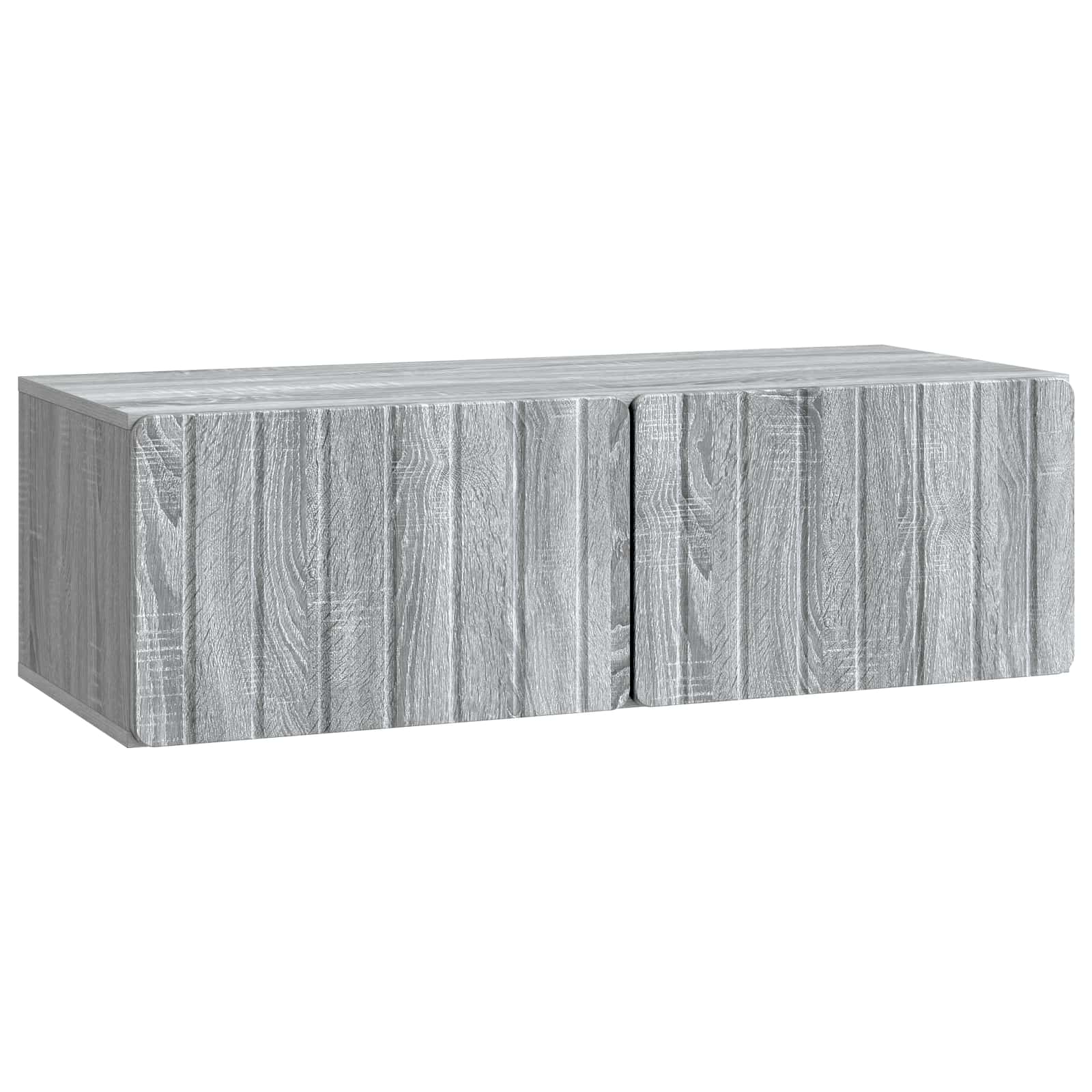 vidaXL Wandbeugel TV-kast Zwart 59,5 x 41 x 30 cm Bewerkt hout