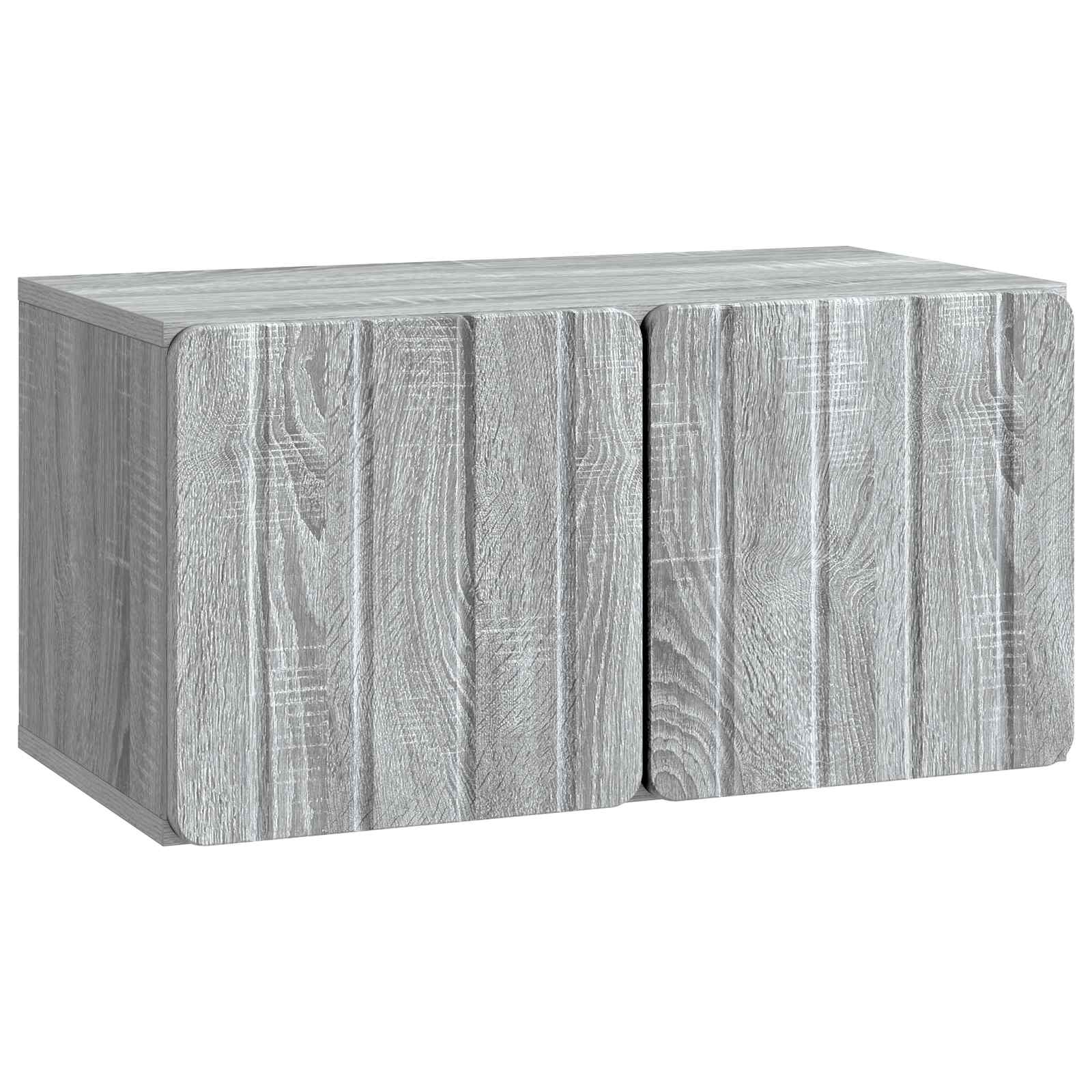 vidaXL Wandbeugel TV-kast Zwart 59,5 x 41 x 30 cm Bewerkt hout