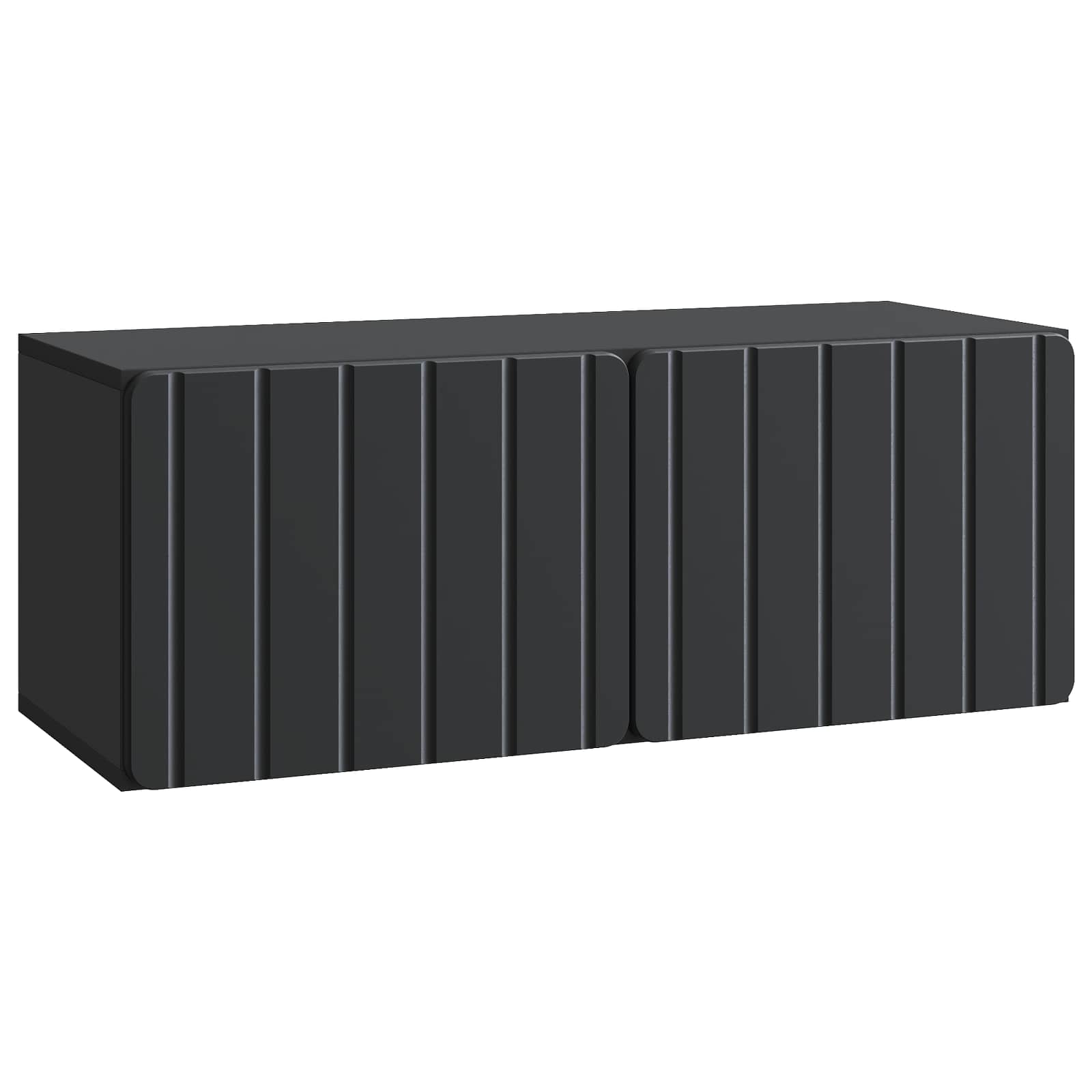 vidaXL Wandbeugel TV-kast Zwart 59,5 x 41 x 30 cm Bewerkt hout