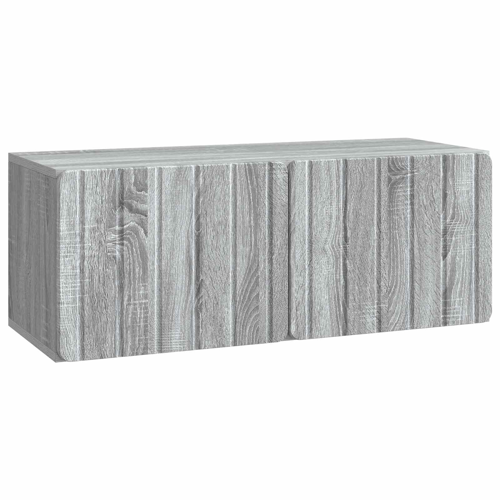 vidaXL Wandbeugel TV-kast Zwart 59,5 x 41 x 30 cm Bewerkt hout