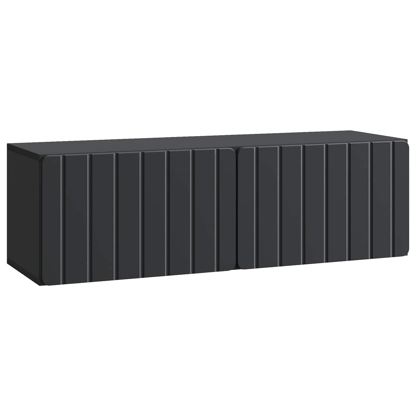 vidaXL Wandbeugel TV-kast Zwart 59,5 x 41 x 30 cm Bewerkt hout