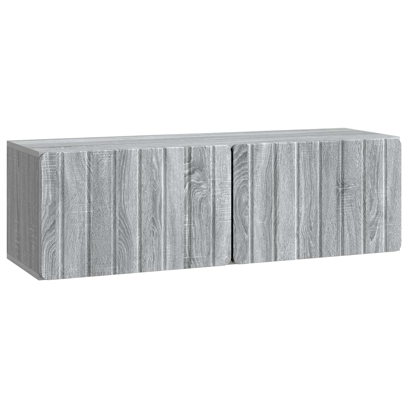 vidaXL Wandbeugel TV-kast Zwart 59,5 x 41 x 30 cm Bewerkt hout