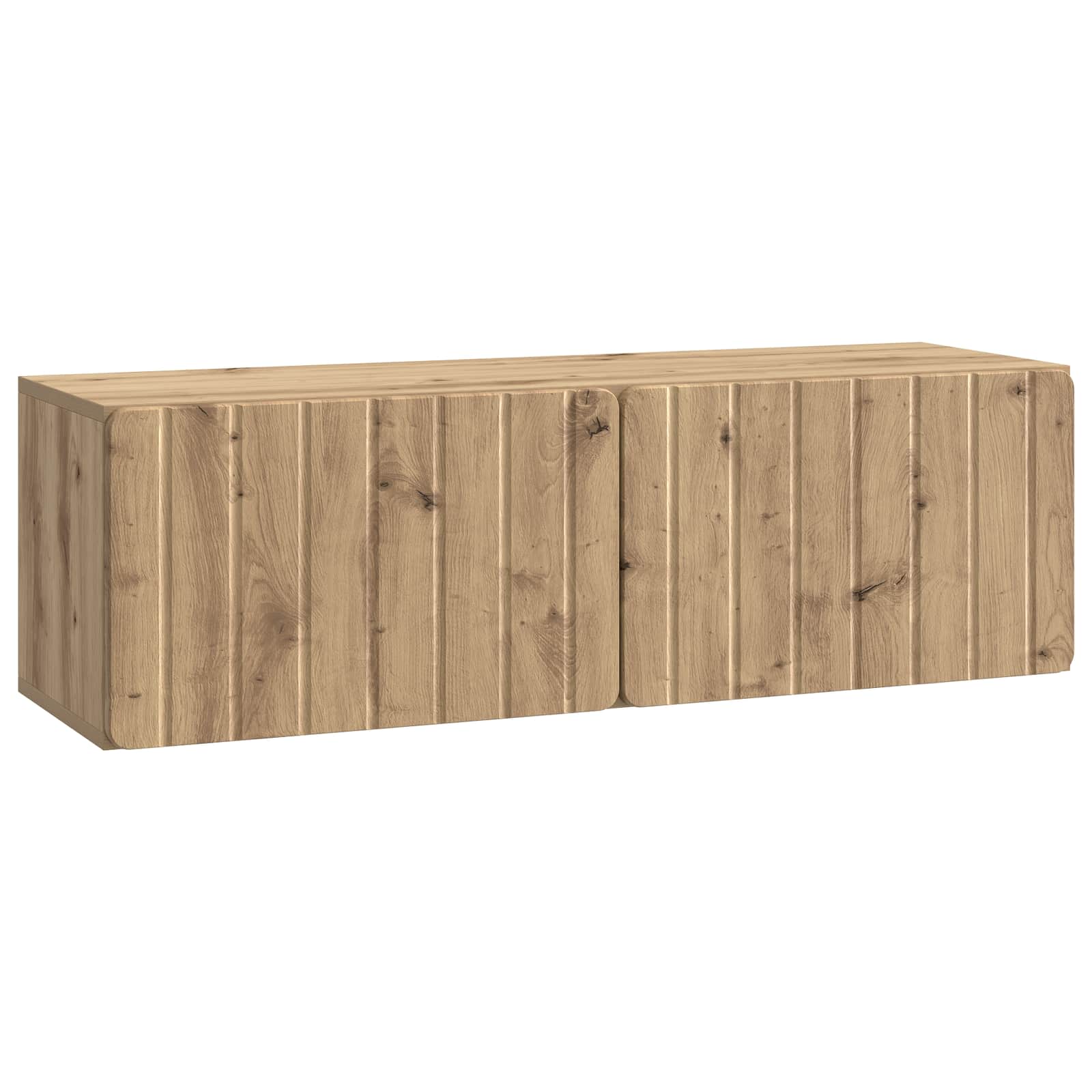 vidaXL Wandbeugel TV-kast Zwart 59,5 x 41 x 30 cm Bewerkt hout