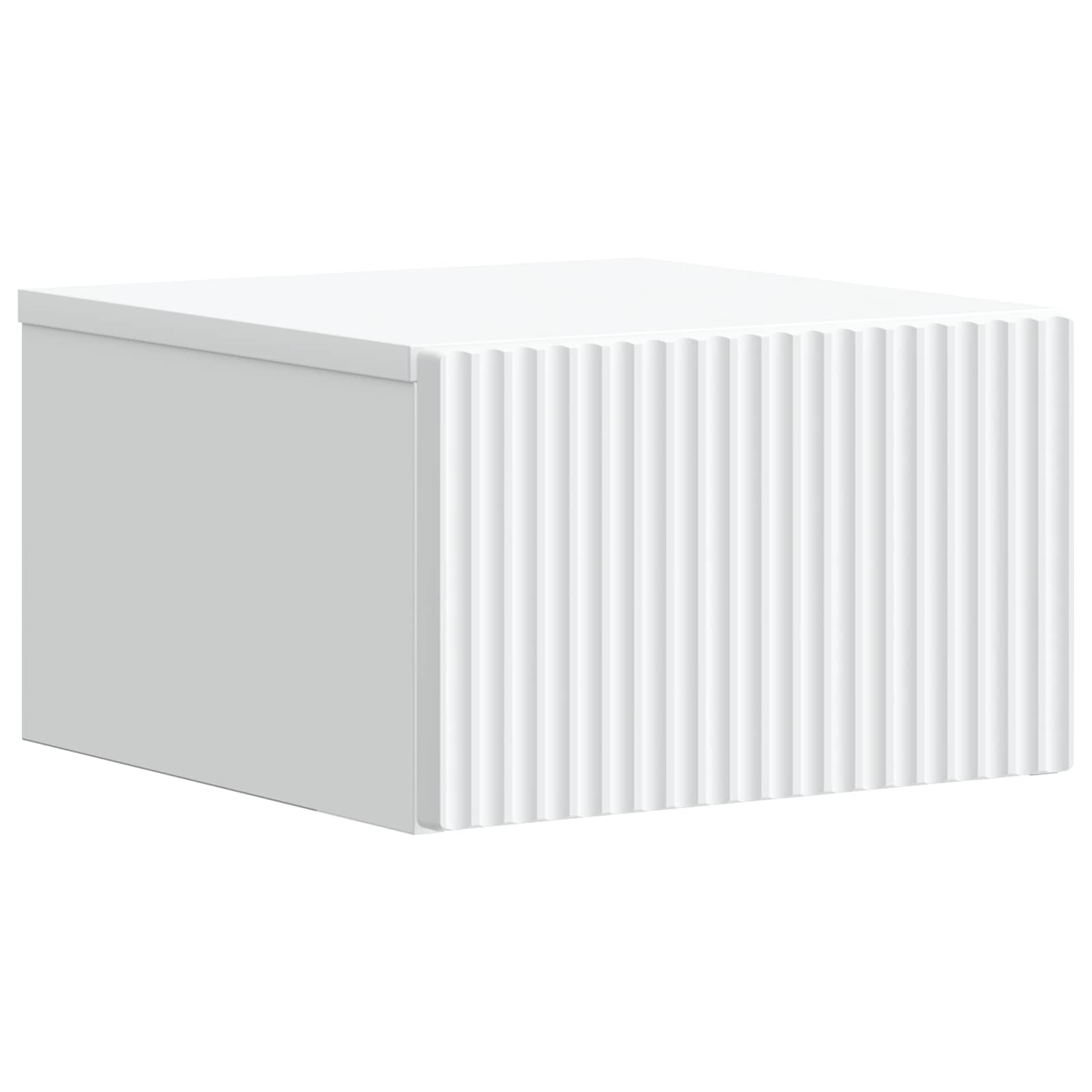 vidaXL Wandbeugel Bedkast 2 pcs Wit 33 x 34,5 x 20 cm Bewerkt hout
