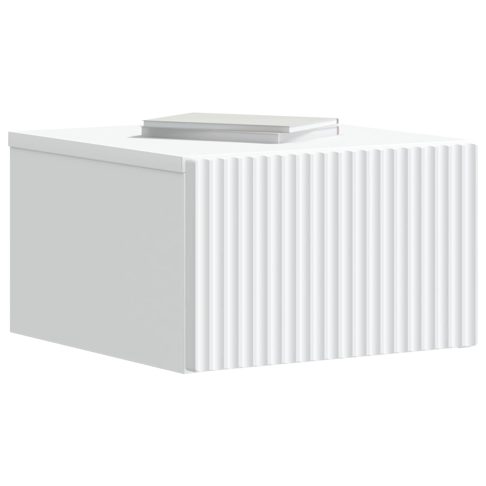 vidaXL Wandbeugel Bedkast 2 pcs Wit 33 x 34,5 x 20 cm Bewerkt hout