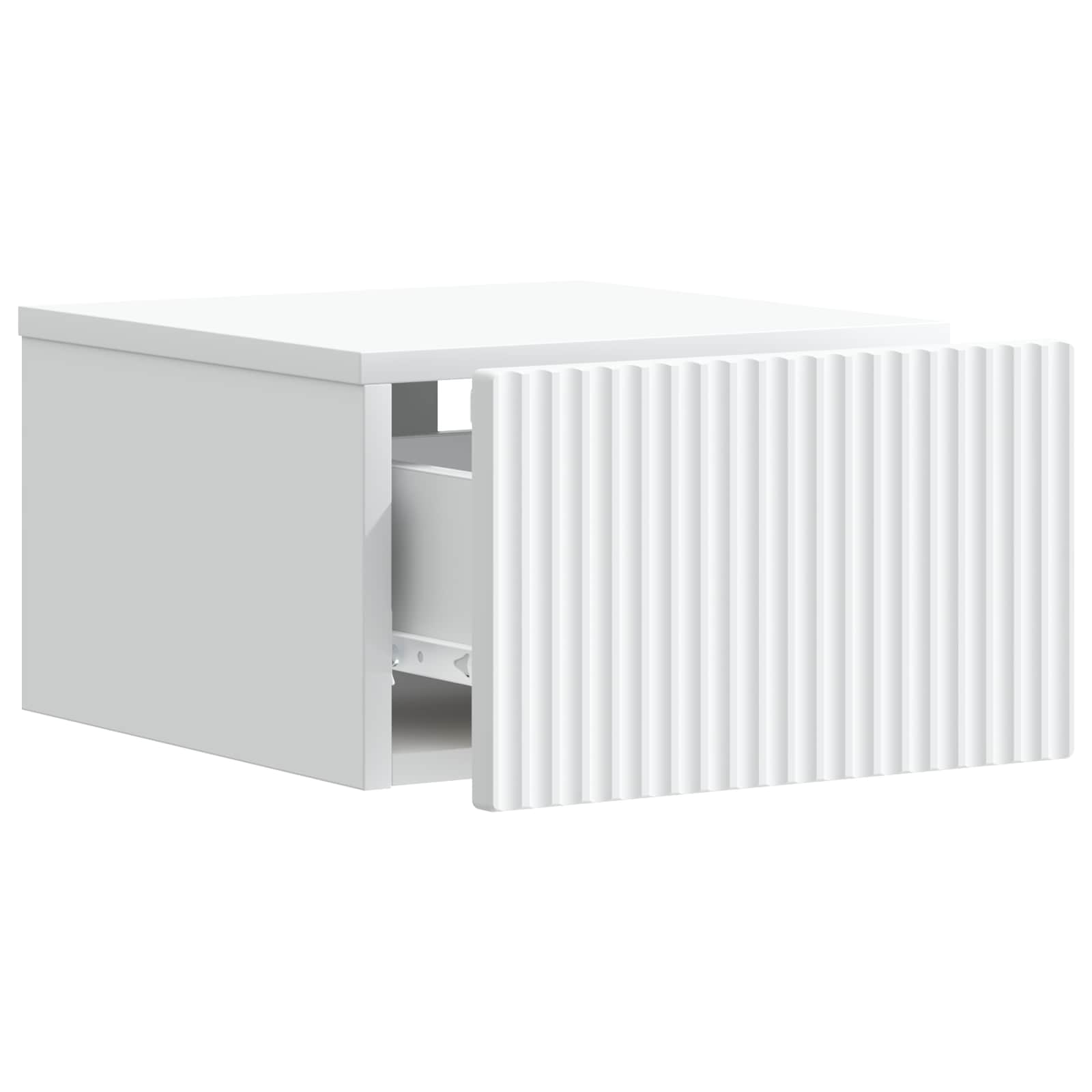 vidaXL Wandbeugel Bedkast 2 pcs Wit 33 x 34,5 x 20 cm Bewerkt hout