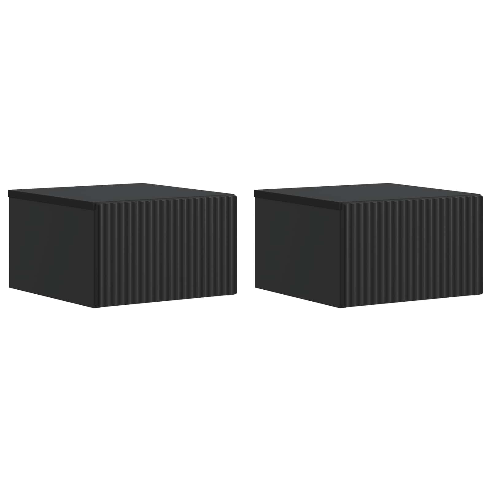 vidaXL Wandbeugel Bedkast 2 pcs Wit 33 x 34,5 x 20 cm Bewerkt hout