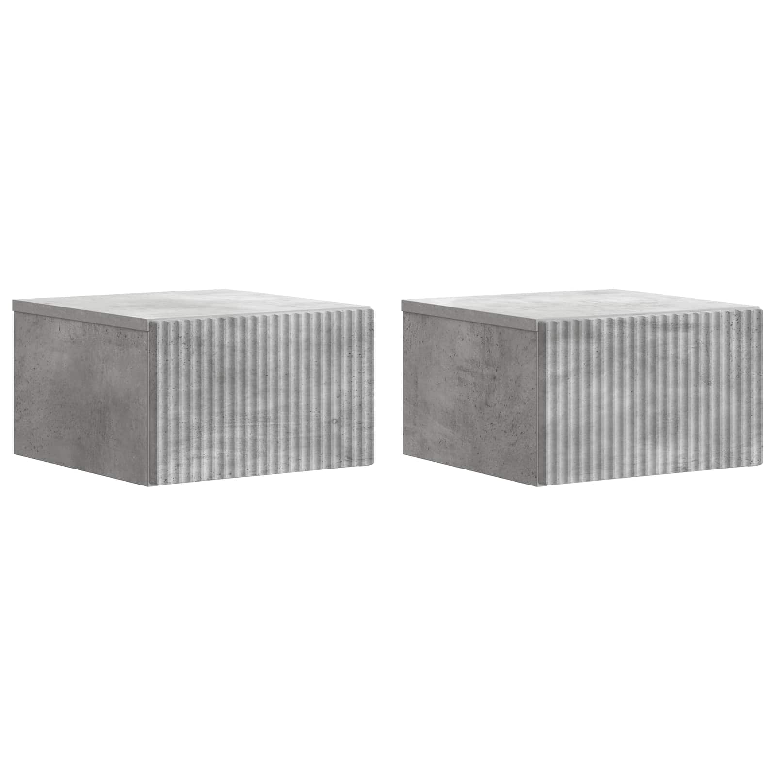 vidaXL Wandbeugel Bedkast 2 pcs Wit 33 x 34,5 x 20 cm Bewerkt hout
