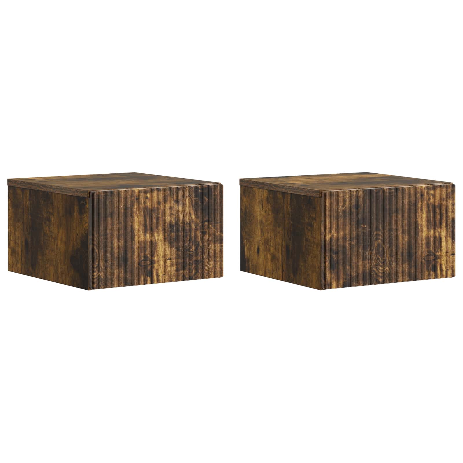 vidaXL Wandbeugel Bedkast 2 pcs Wit 33 x 34,5 x 20 cm Bewerkt hout