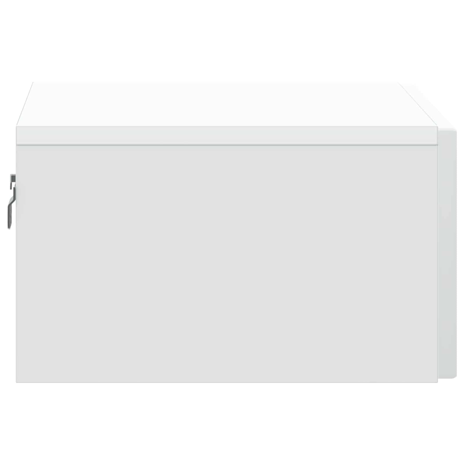 vidaXL Wandbeugel Bedkast 2 pcs Wit 49 x 34,5 x 20 cm Bewerkt hout