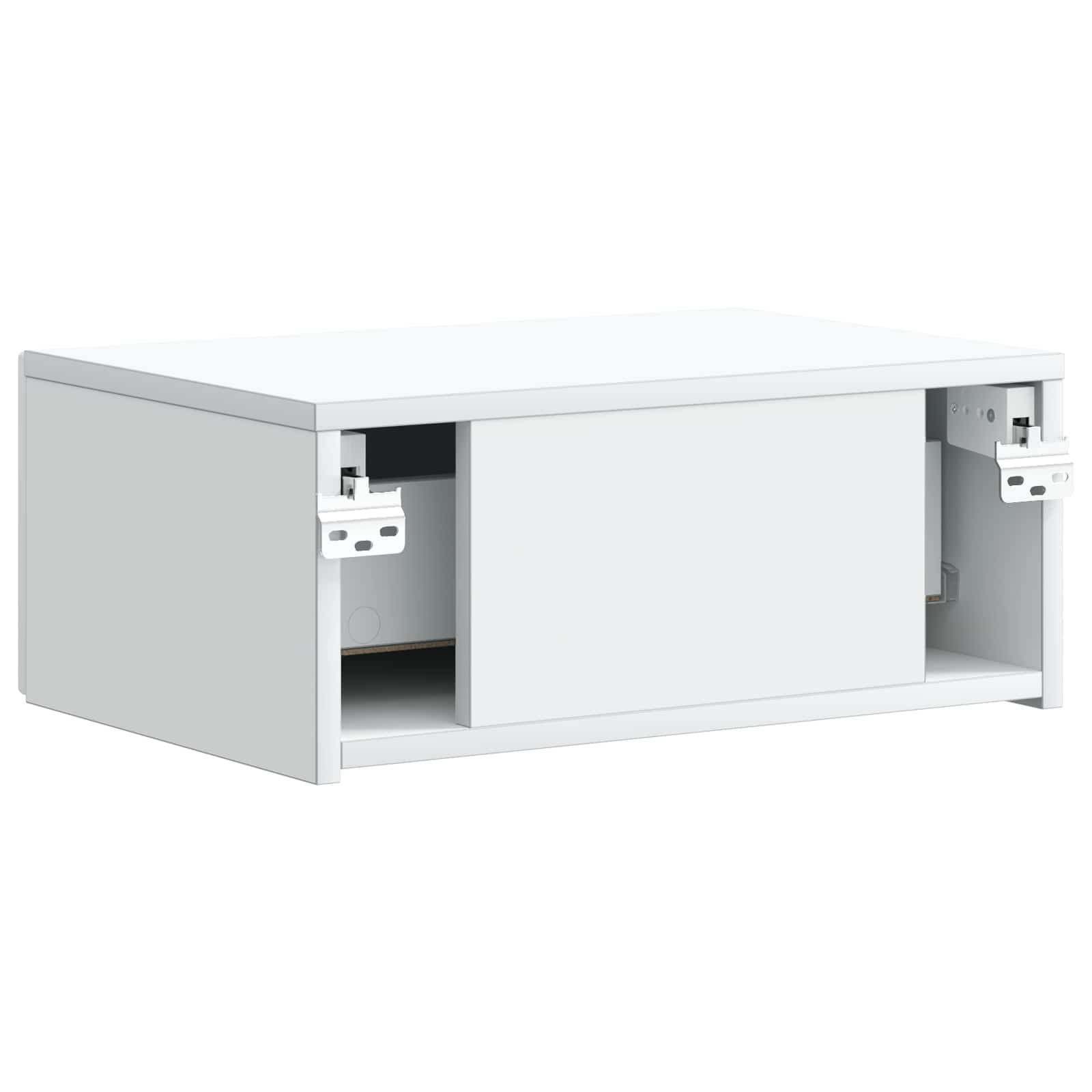 vidaXL Wandbeugel Bedkast 2 pcs Wit 49 x 34,5 x 20 cm Bewerkt hout