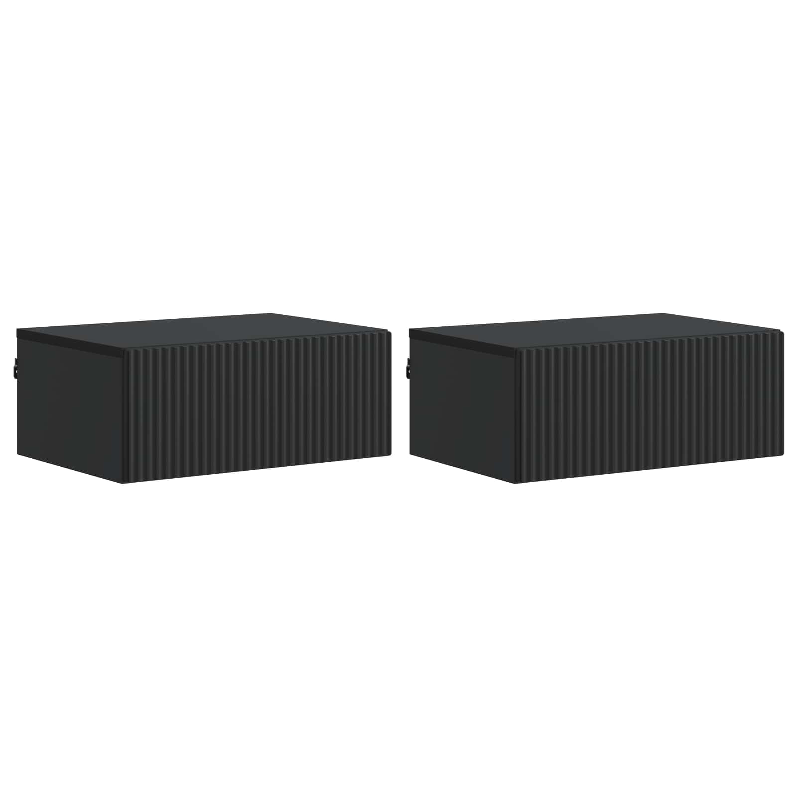 vidaXL Wandbeugel Bedkast 2 pcs Wit 49 x 34,5 x 20 cm Bewerkt hout