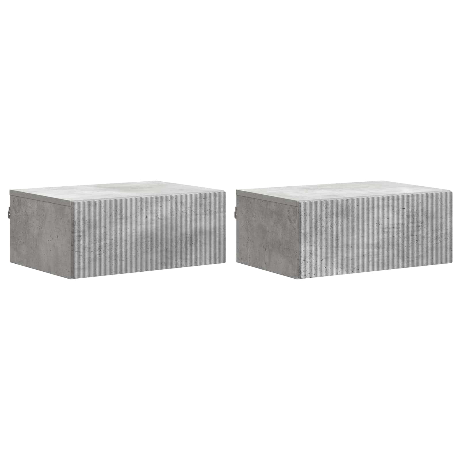 vidaXL Wandbeugel Bedkast 2 pcs Wit 49 x 34,5 x 20 cm Bewerkt hout