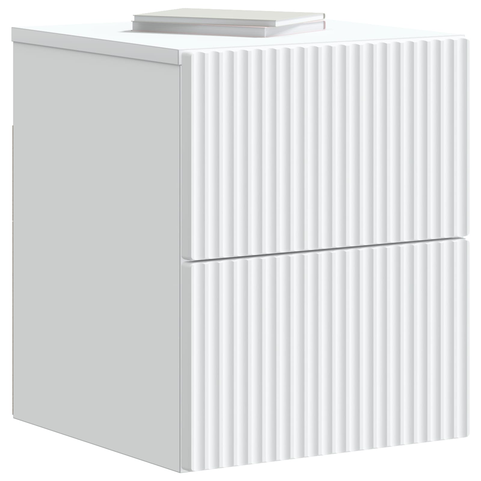 vidaXL Wandbeugel Bedkast 2 pcs Wit 33 x 34,5 x 40 cm Bewerkt hout