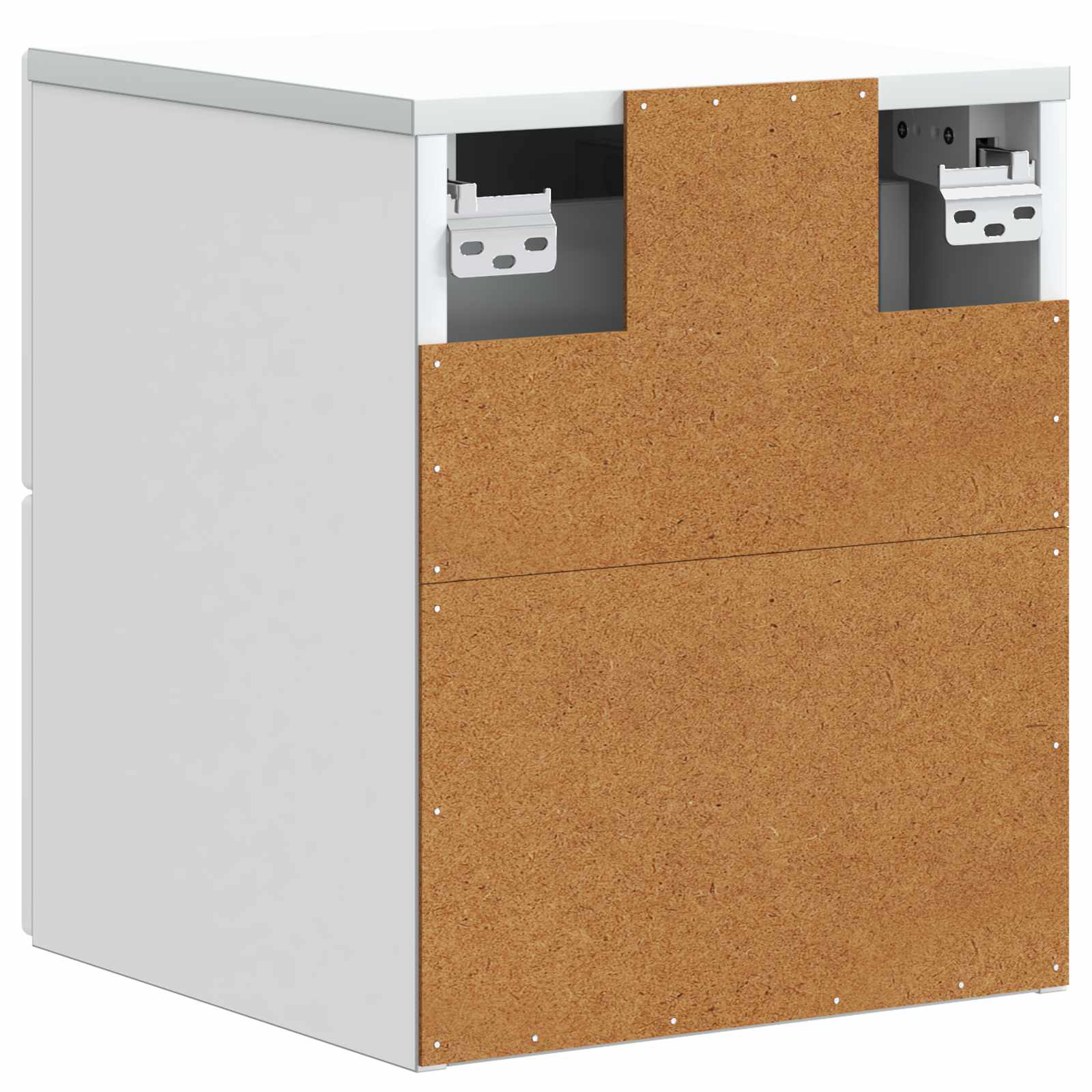 vidaXL Wandbeugel Bedkast 2 pcs Wit 33 x 34,5 x 40 cm Bewerkt hout