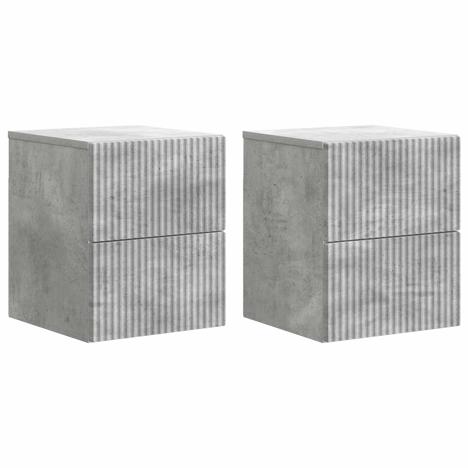 vidaXL Wandbeugel Bedkast 2 pcs Wit 33 x 34,5 x 40 cm Bewerkt hout