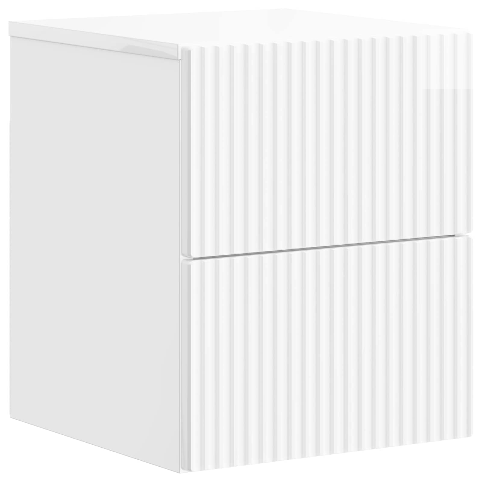 vidaXL Wandbeugel Bedkast 2 pcs Wit 33 x 34,5 x 40 cm Bewerkt hout
