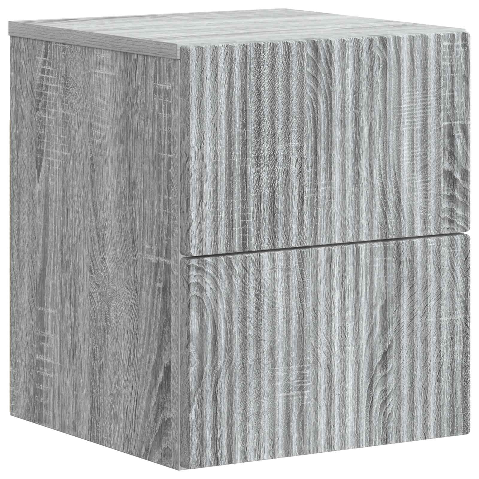 vidaXL Wandbeugel Bedkast 2 pcs Wit 33 x 34,5 x 40 cm Bewerkt hout
