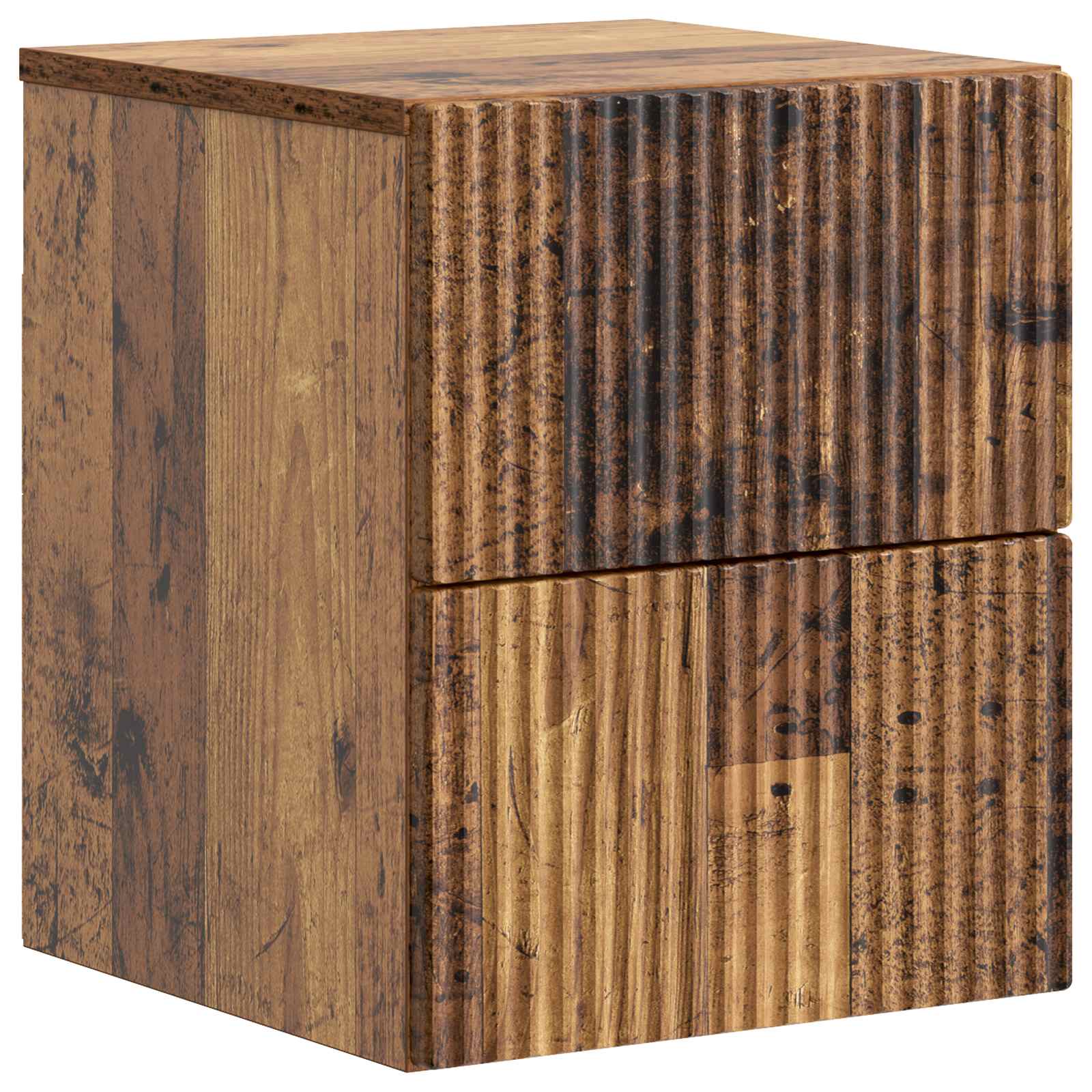vidaXL Wandbeugel Bedkast 2 pcs Wit 33 x 34,5 x 40 cm Bewerkt hout