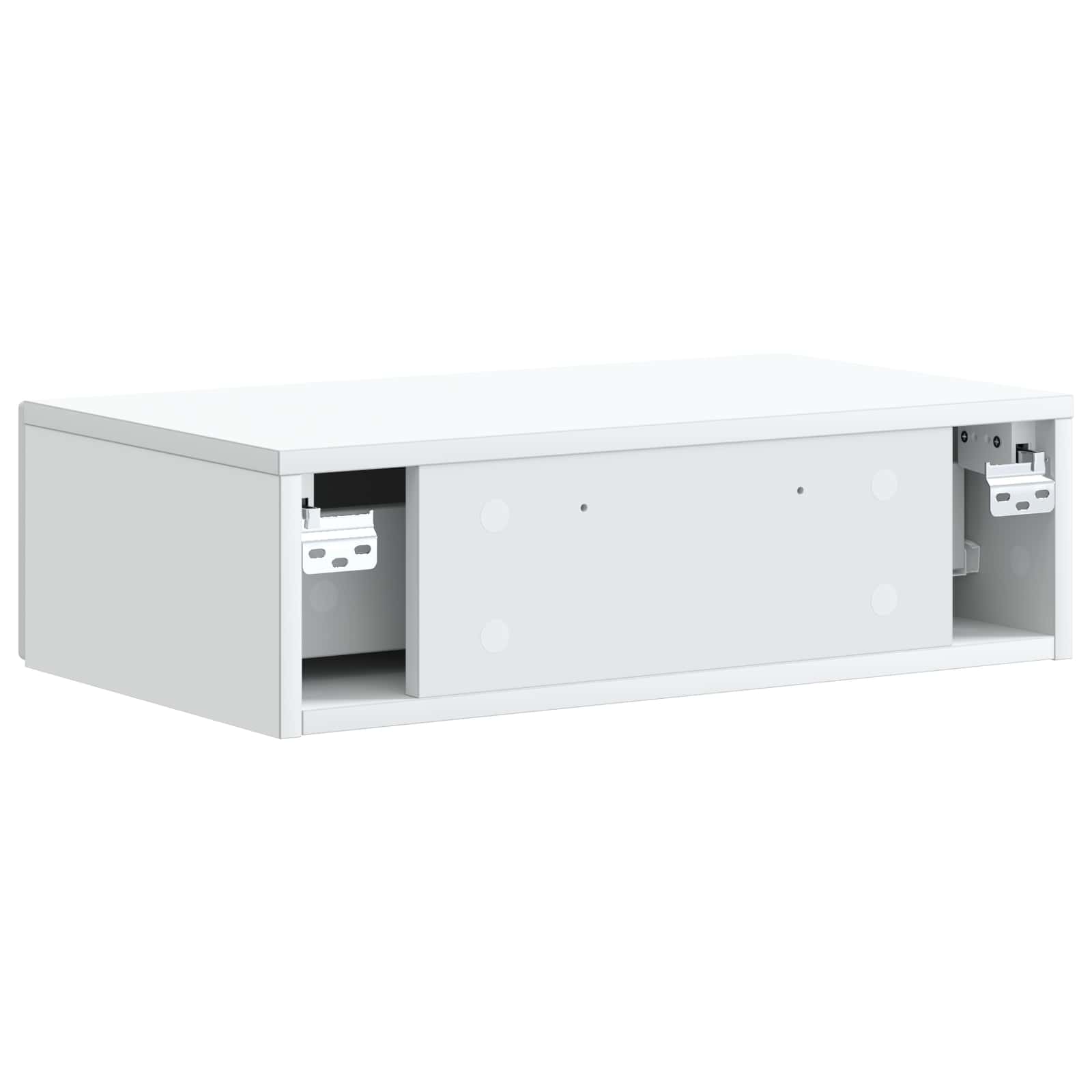 vidaXL Wandmontage Zijtafel Zwart 59 x 34,5 x 17 cm Bewerkt hout
