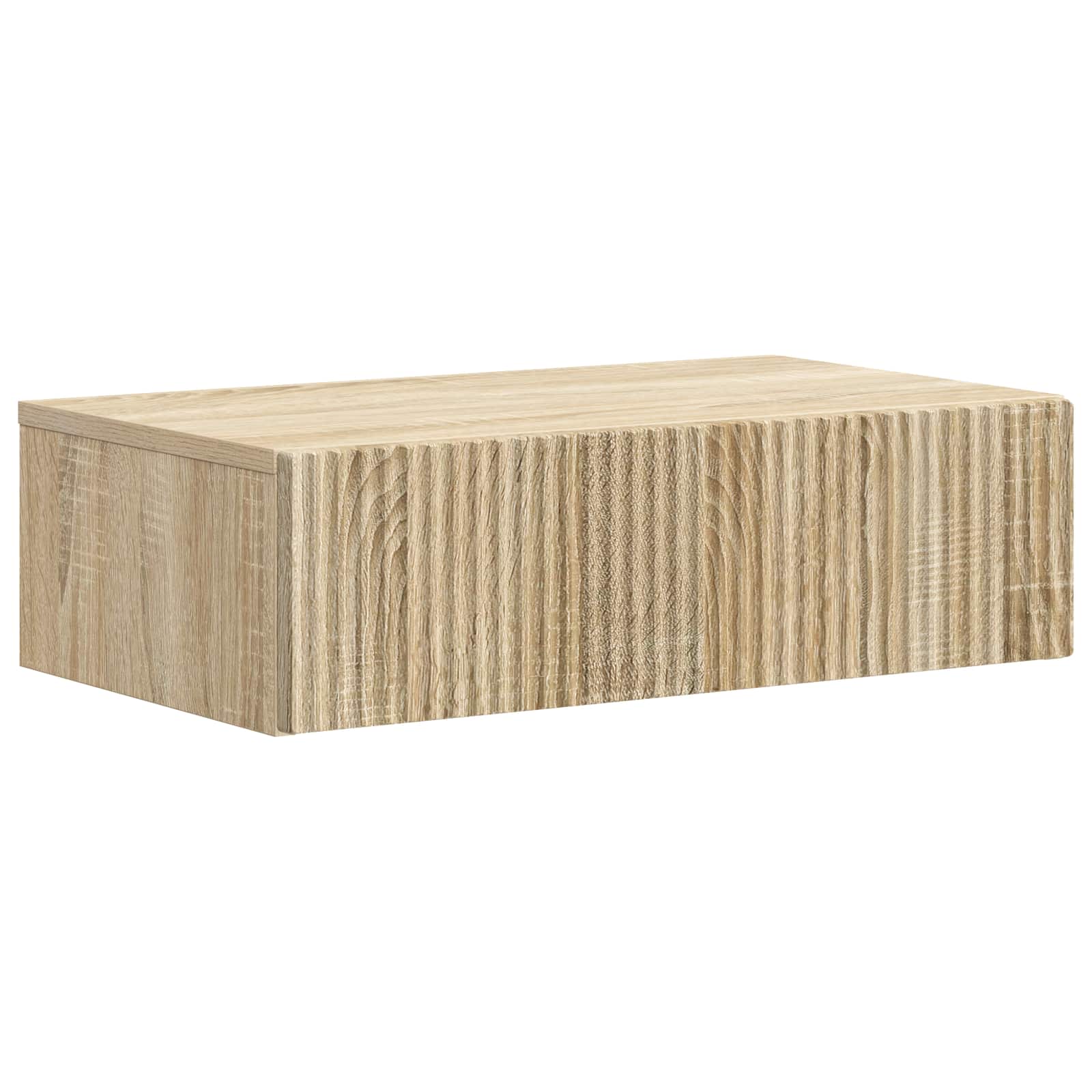 vidaXL Wandmontage Zijtafel Zwart 59 x 34,5 x 17 cm Bewerkt hout