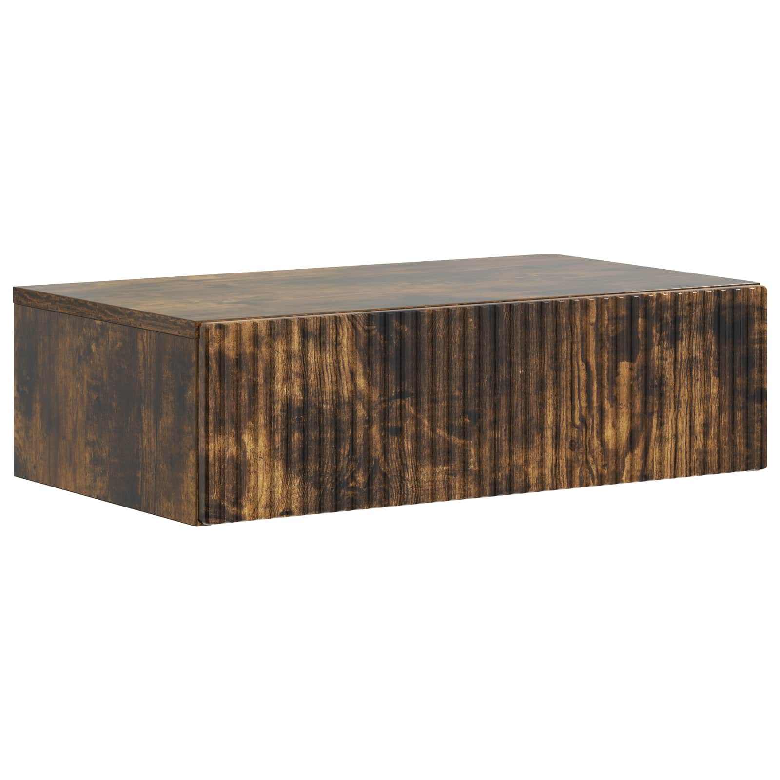 vidaXL Wandmontage Zijtafel Zwart 59 x 34,5 x 17 cm Bewerkt hout