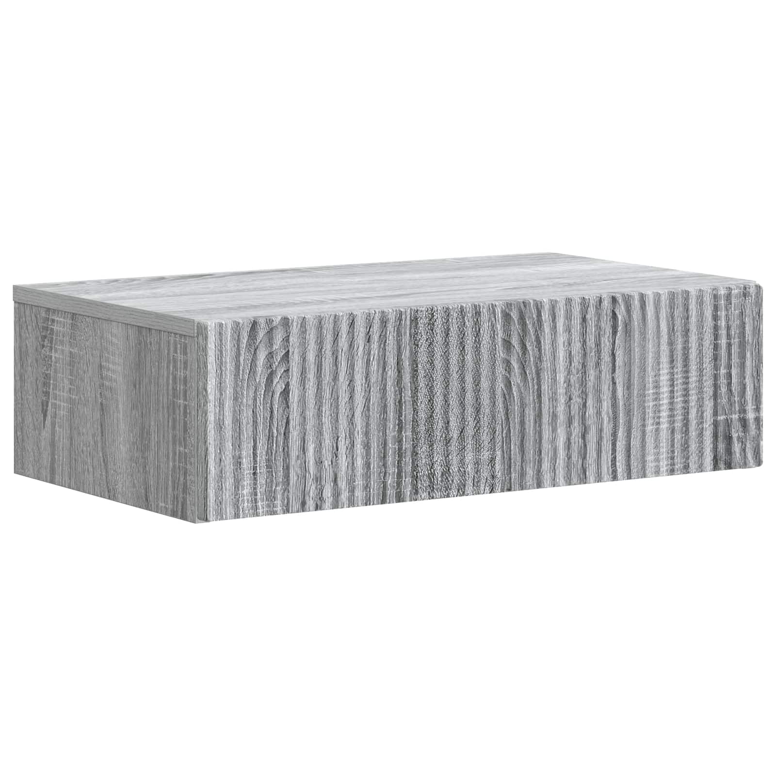 vidaXL Wandmontage Zijtafel Zwart 59 x 34,5 x 17 cm Bewerkt hout